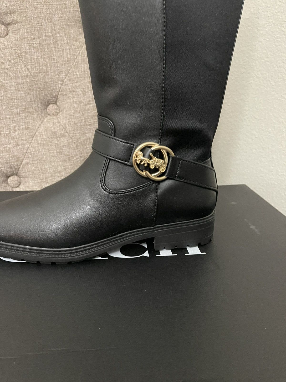 Coach Farrah Leather Boots NIB Size US 7.5 / IT 37.5 - 5 Thumbnail