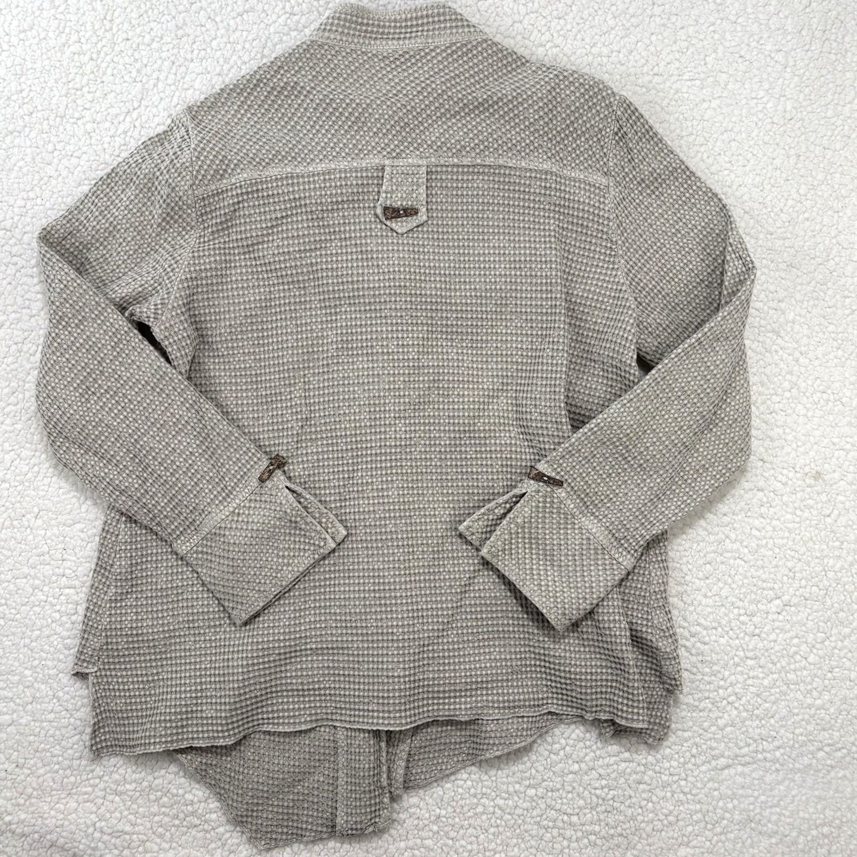 Alife VINTAGE Focus Casual Life Sweater Cardigan Waffle-Knit High Neck Size S Tan Beige Women Size S / US 4 / IT 40 - 5 Thumbnail