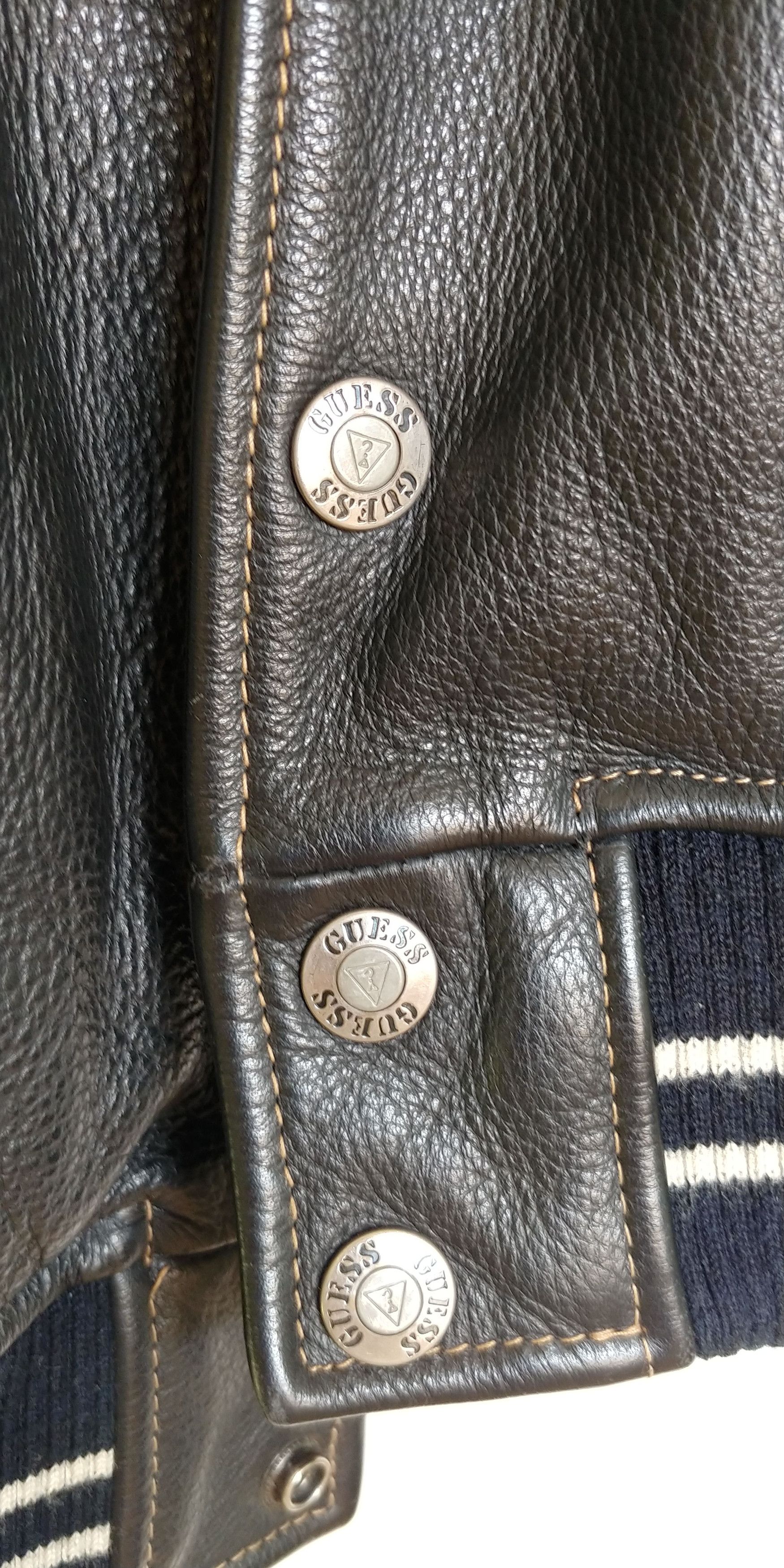 Guess RARE Vintage Guess Leather Varsity Jacket Size US M / EU 48-50 / 2 - 6 Thumbnail