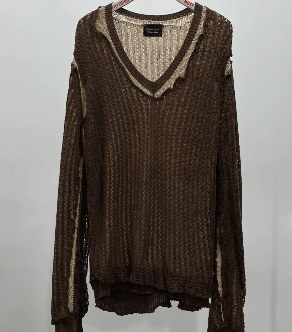 Number (N)ine Number (N)ine Sz 3 Number Nine 03SS PAIN Distressed Knitwe Size US L / EU 52-54 / 3 - 1 Thumbnail