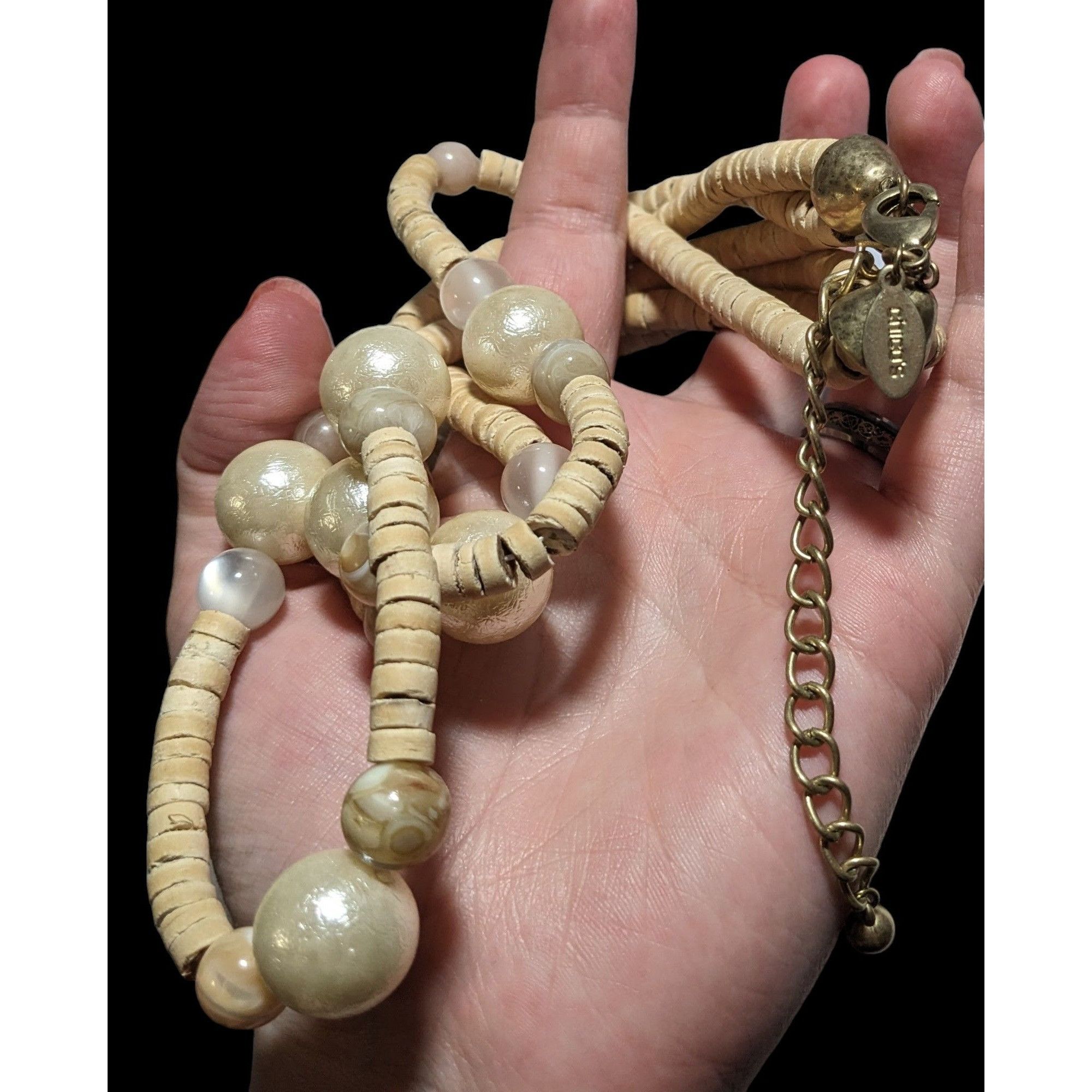 Chicos Chico's Wood Bubble Necklace Size ONE SIZE - 5 Thumbnail