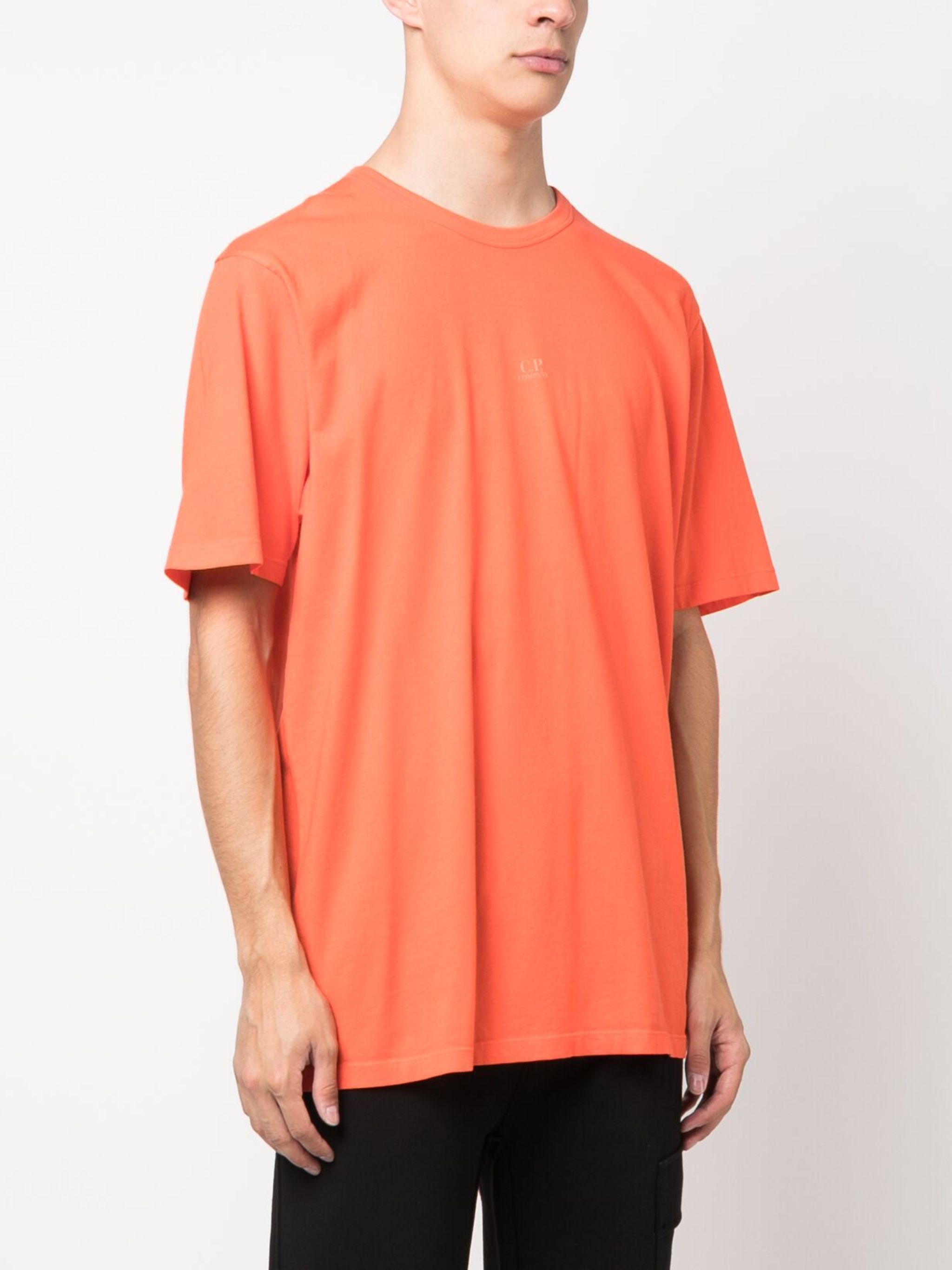 C.P. Company o1y1224 Logo Crewneck T-Shirt in Orange Size US XXL / EU 58 / 5 - 3 Thumbnail