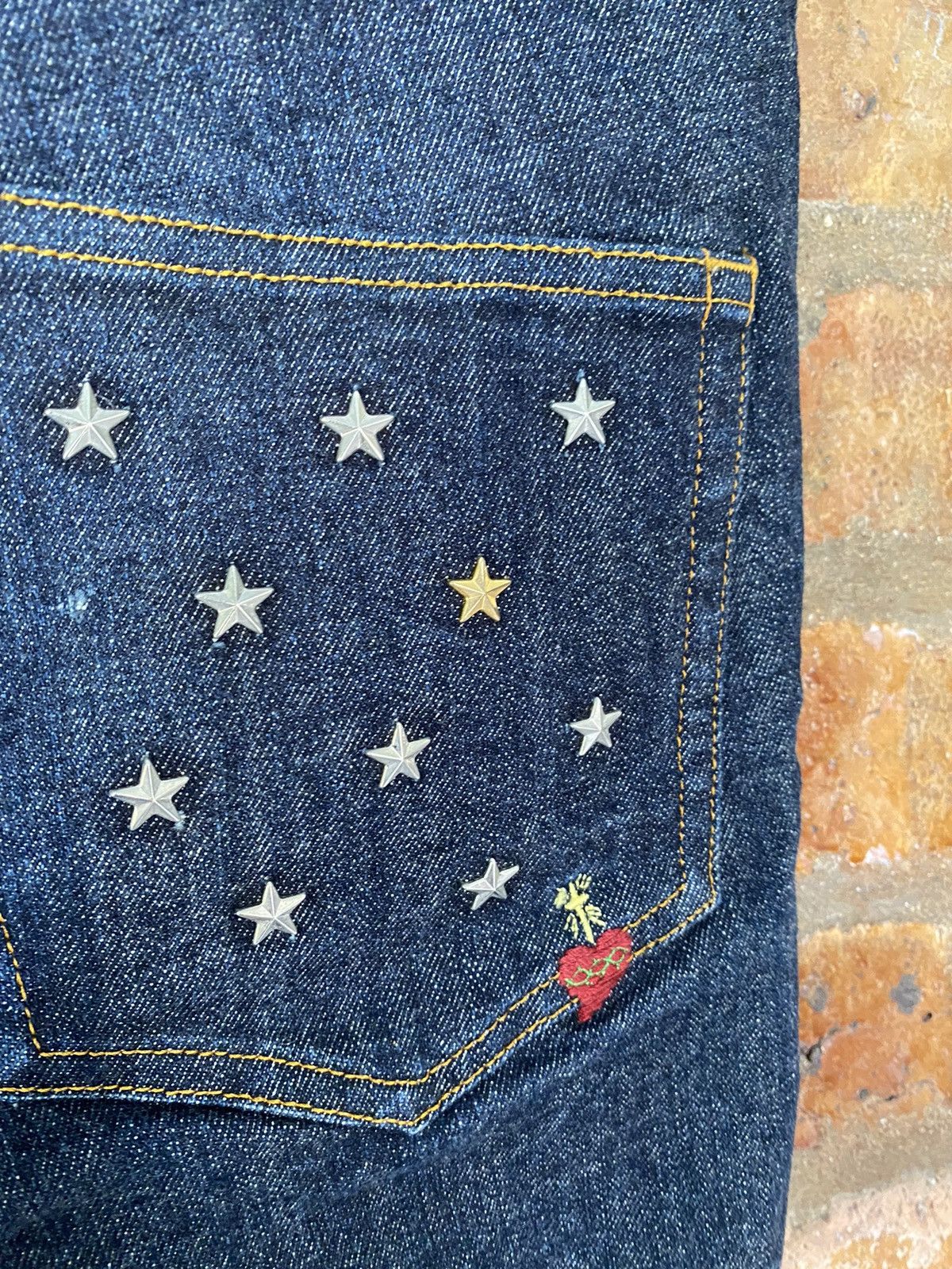 14th Addiction × Japanese Brand × Tornado Mart 2000s ARMED Japan Skull,love , cross and star pants Size US 31 - 16 Thumbnail