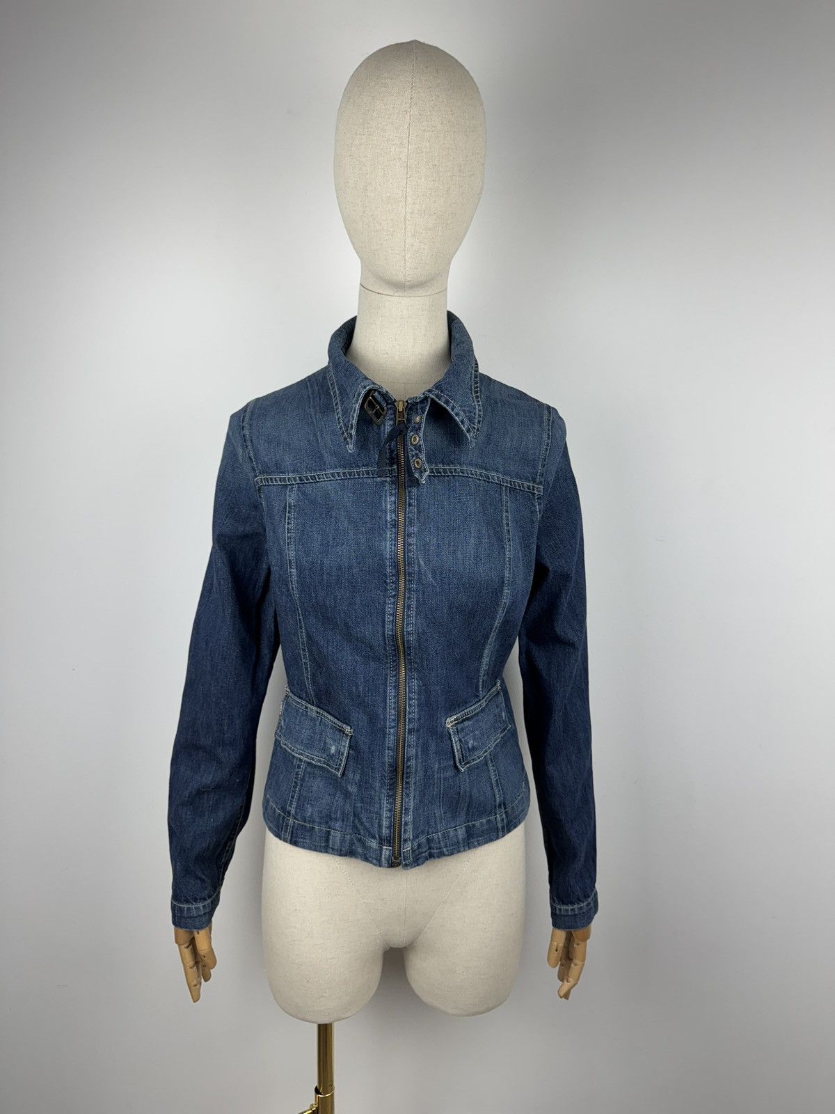 Japanese Brand × Vintage Vintage Levi’s Distressed Japanese Denim Cropped Jacket Size M / US 6-8 / IT 42-44 - 3 Thumbnail