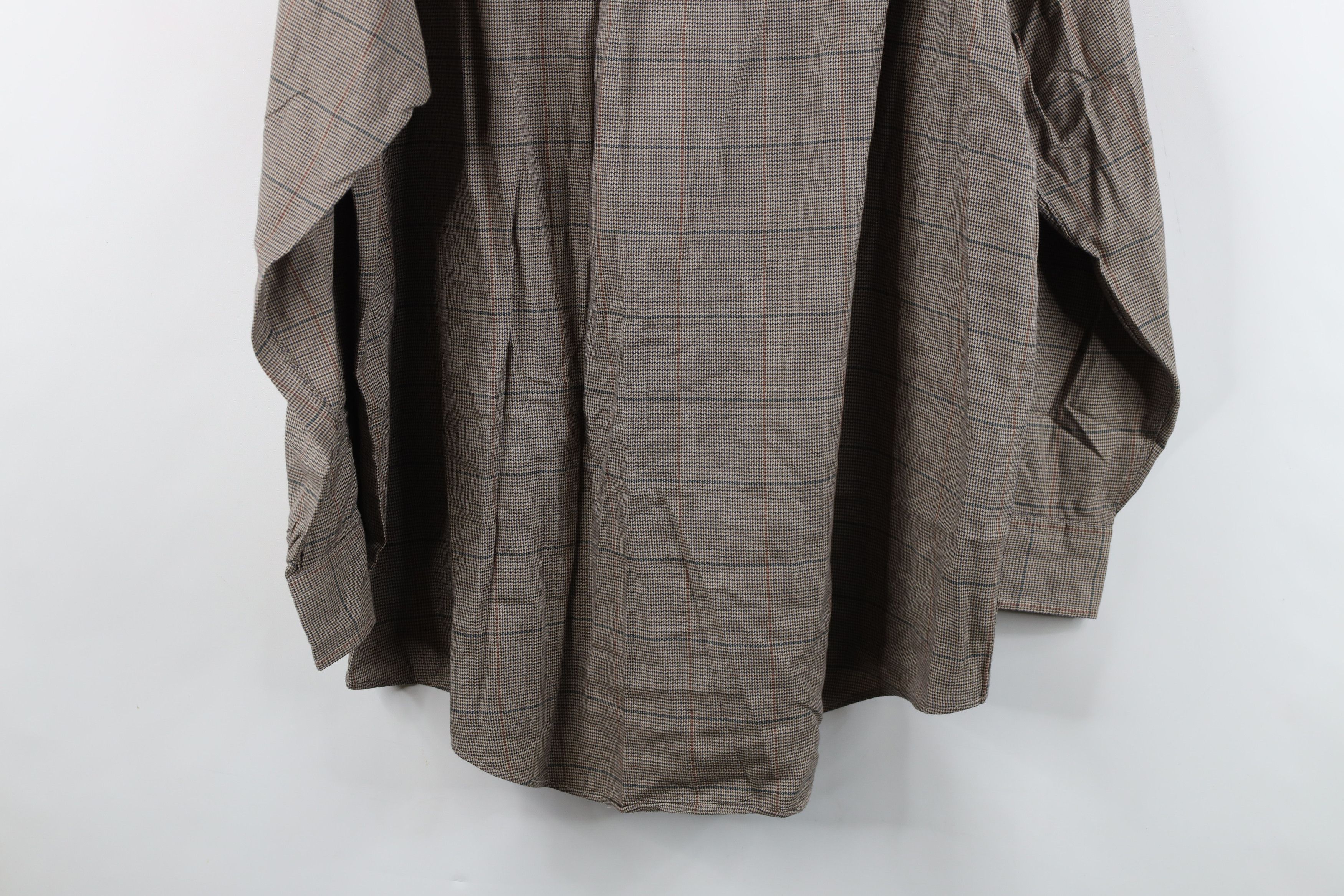 Lands' End Vintage 90s Lands End Houndstooth Collared Button Down Shirt Size US XL / EU 56 / 4 - 12 Thumbnail
