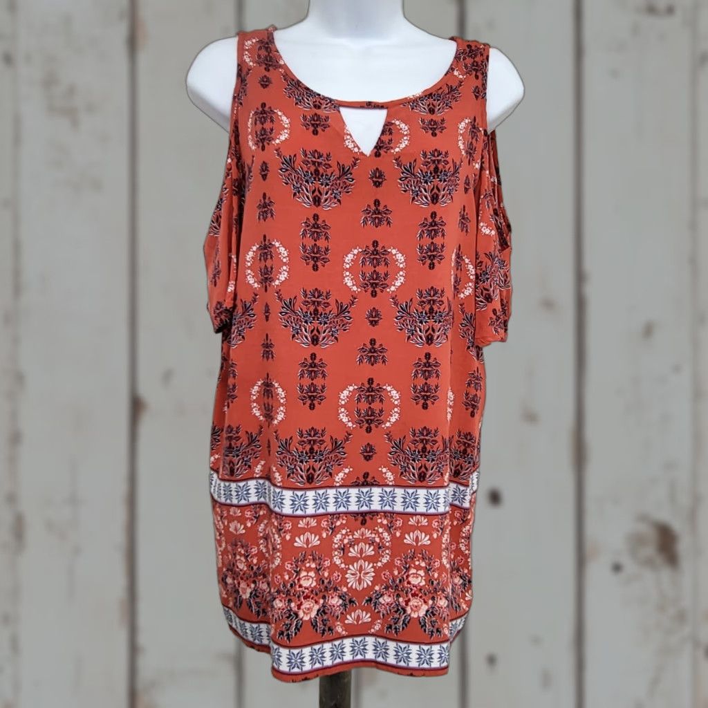 Vintage St John’s Bay Shirt Women's Size M Bohemian Tunic Top Cold Shoulder Blouse Boho Size M / US 6-8 / IT 42-44 - 1 Thumbnail