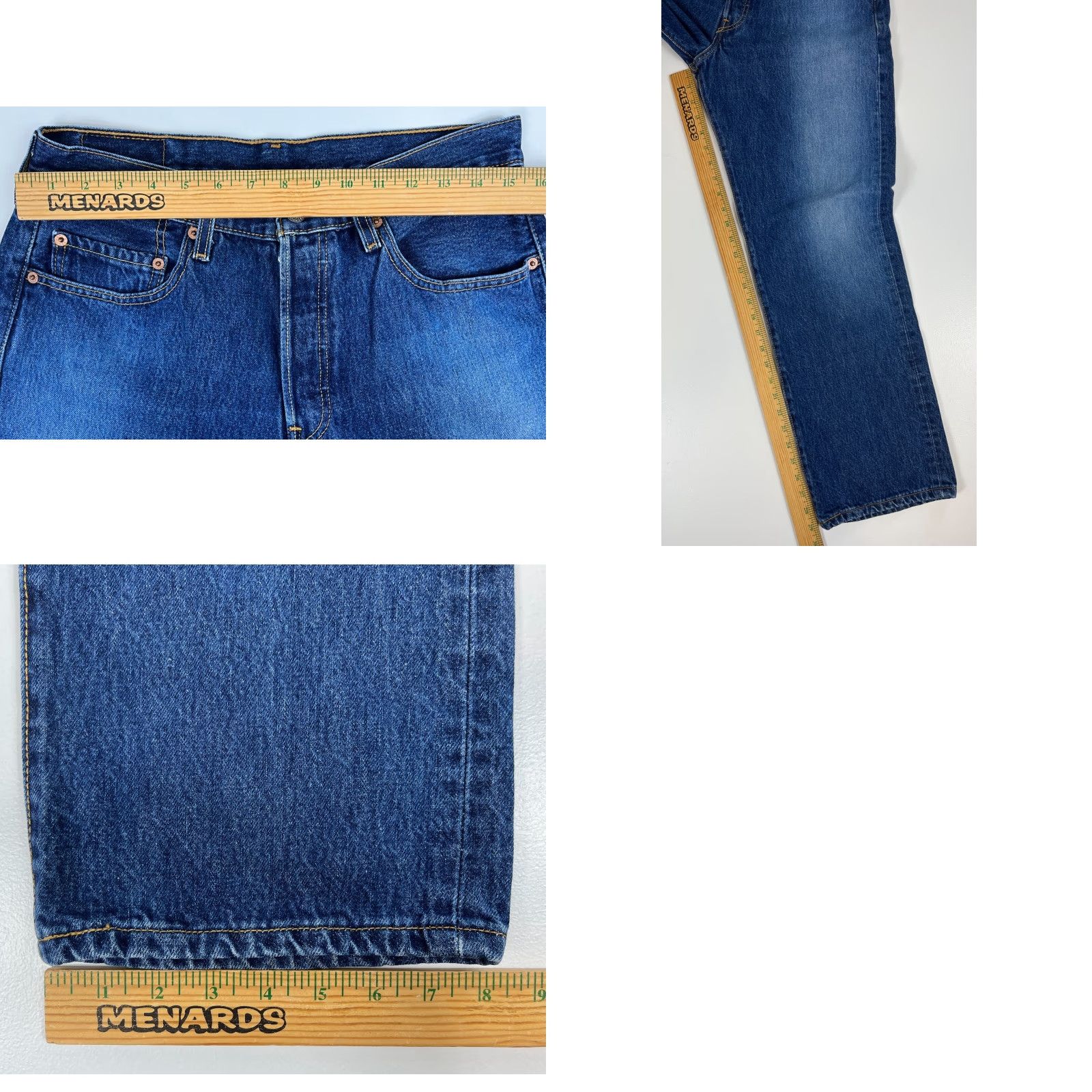 Levi's VINTAGE Levi's 501 Jeans Men 501 Red Tab Medium Wash W33xL30 Blue 90s Mens Jeans Size US 33 - 9 Thumbnail
