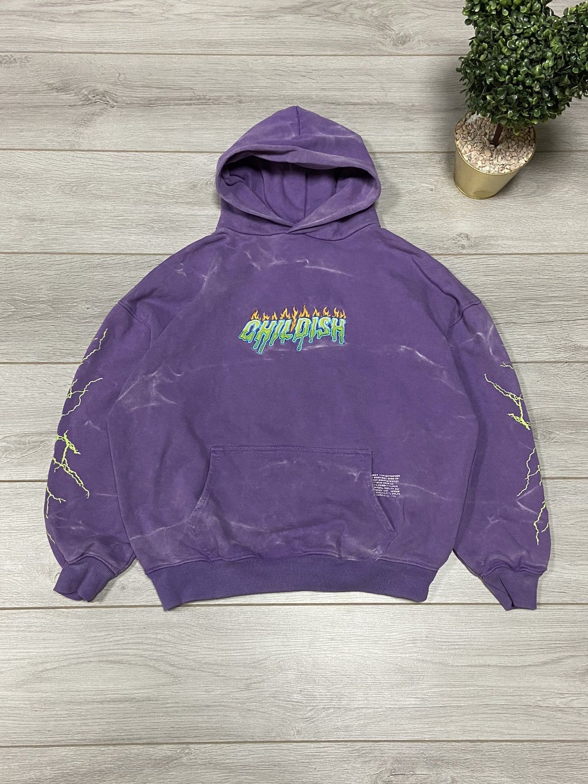 Vintage Childish Robs Motors car 90s Purple Hoodie Big Logo Racing Size US S / EU 44-46 / 1 - 2 Thumbnail