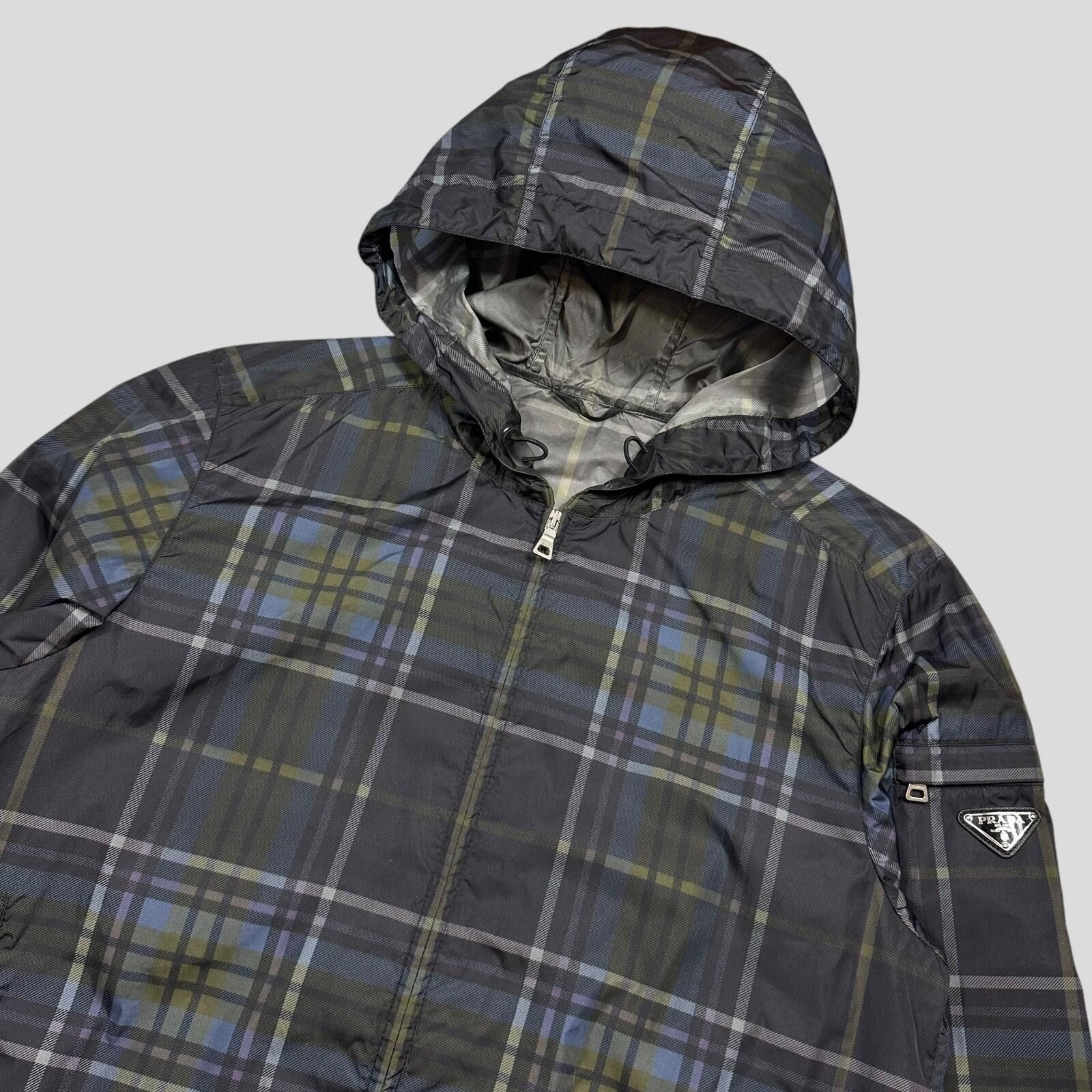 Prada Prada 2011 SAMPLE Shadow Plaid Nylon-PU Windbreaker - M/L Size US M / EU 48-50 / 2 - 2 Thumbnail