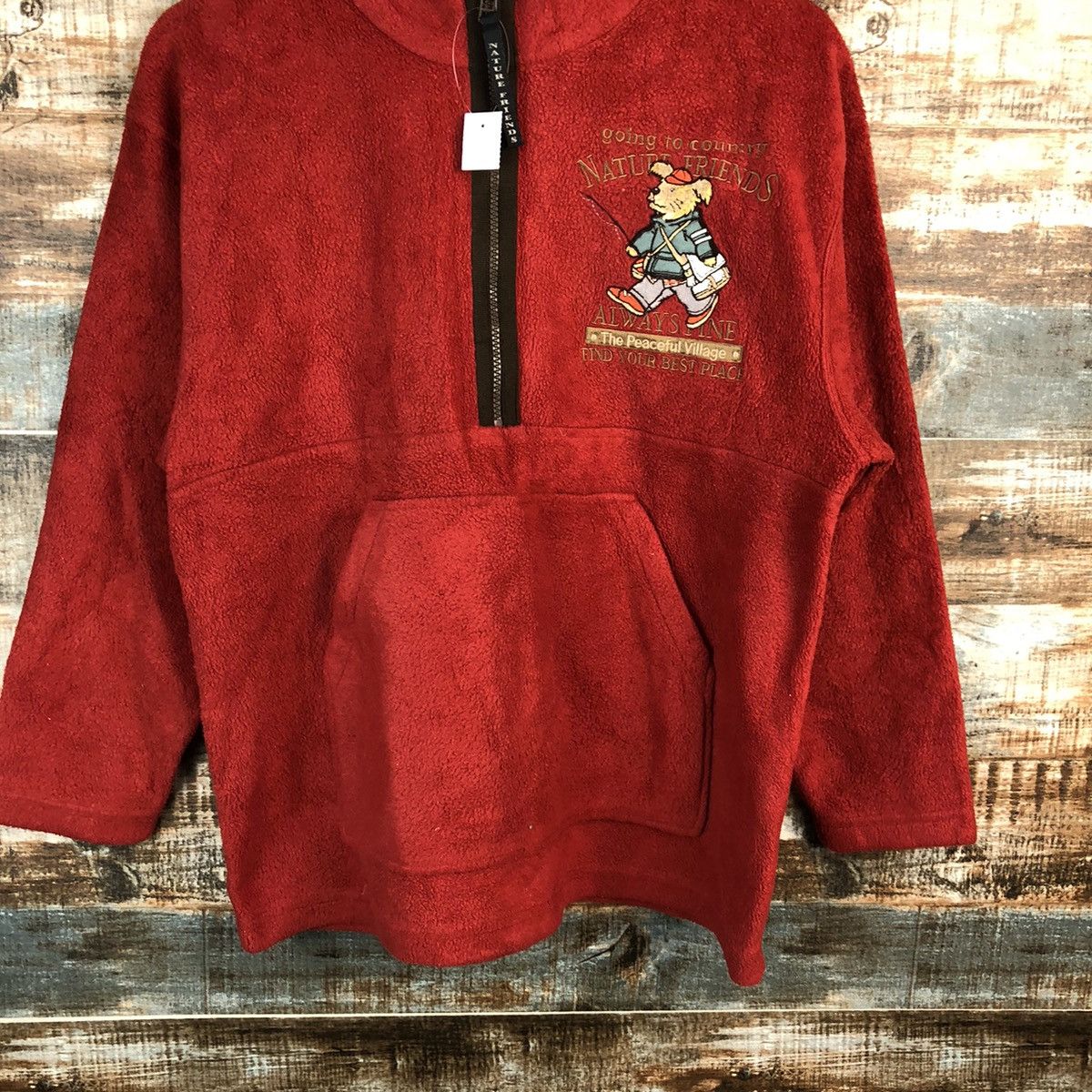 Japanese Brand Nature Friends Red vintage Sweatshirt #A1528 Size US M / EU 48-50 / 2 - 7 Thumbnail