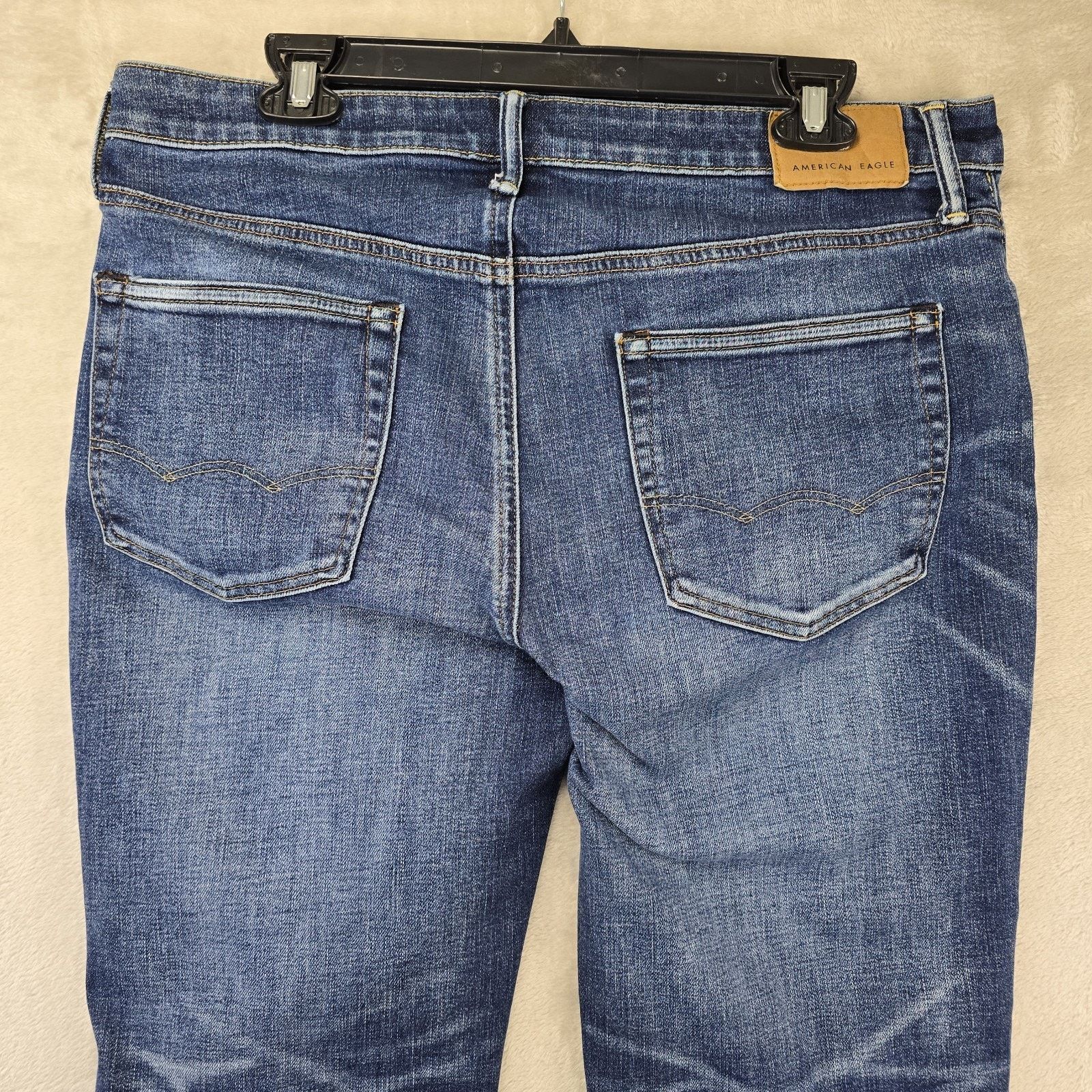 American Eagle Outfitters American Eagle Original Straight Jeans 33x30 (Fits 36x28) Size US 36 / EU 52 - 8 Thumbnail
