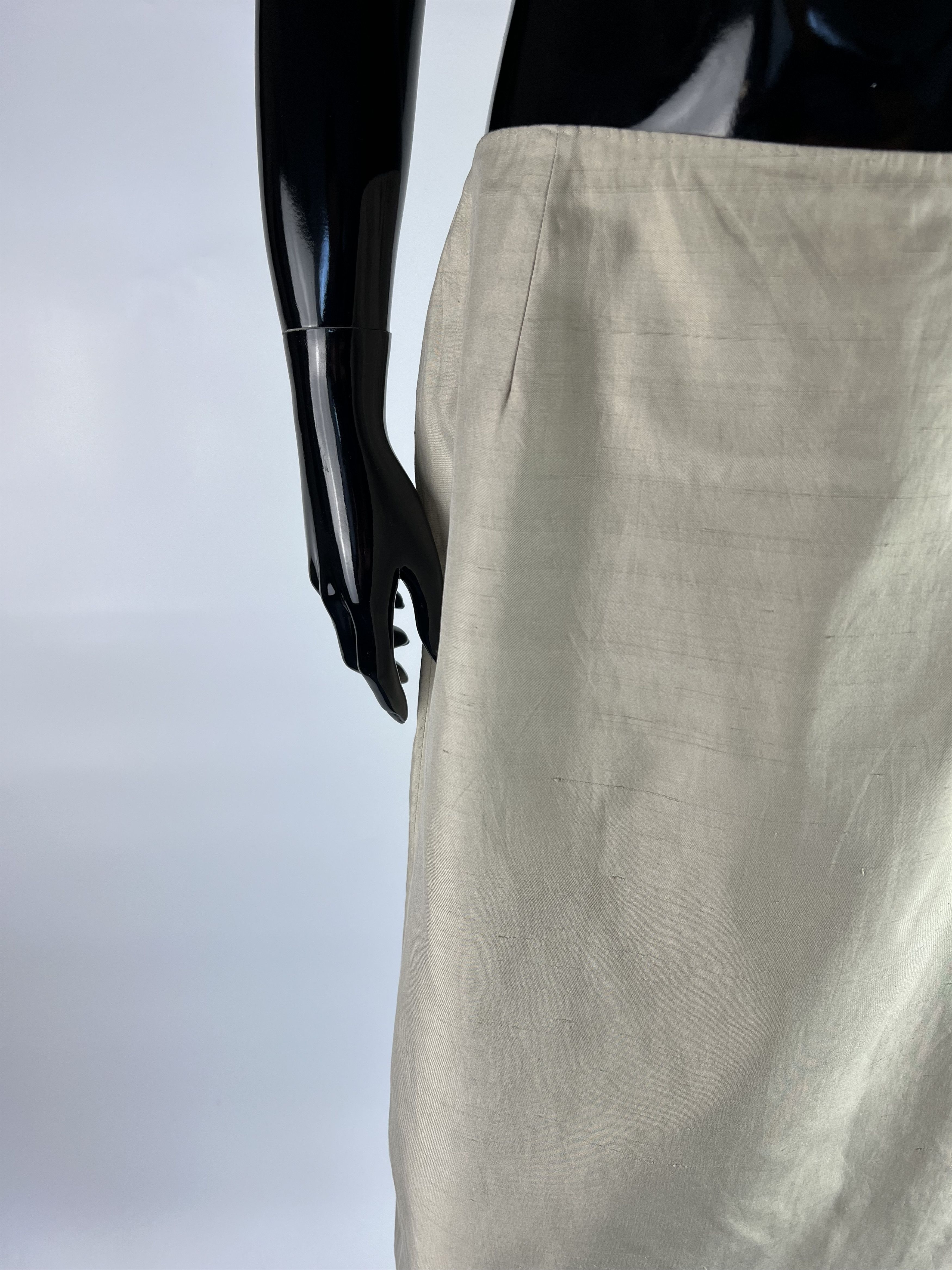 Max Mara Max Mara Cotton Silk Midi Beige Skirt IT46 UK14 US12 Size 34" / US 12 / IT 48 - 4 Thumbnail