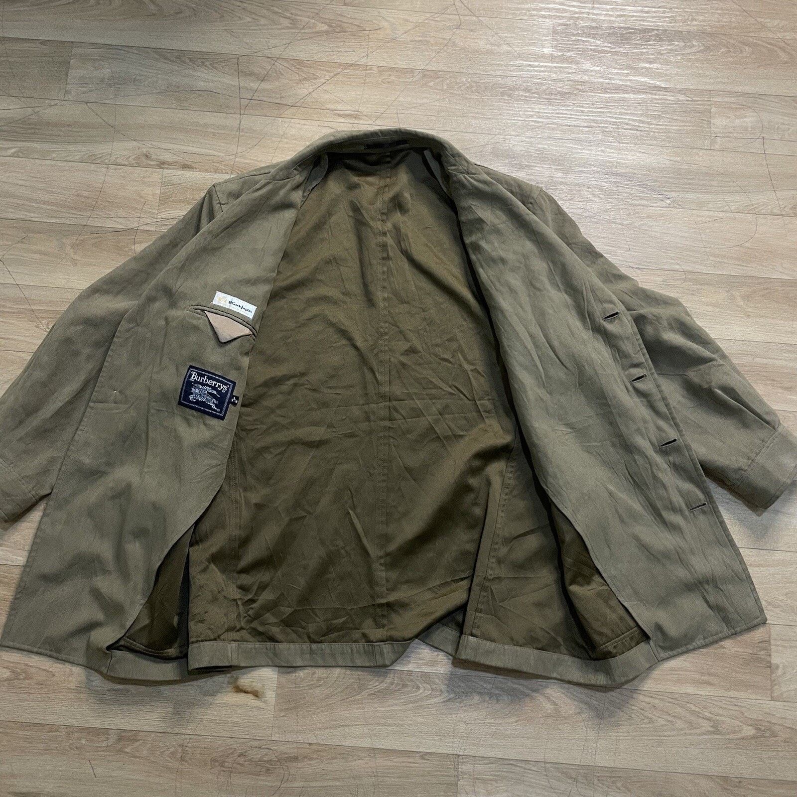 Burberry vintage burberry coat jacket FAUX SUEDE lightweight overcoat Size US L / EU 52-54 / 3 - 6 Thumbnail