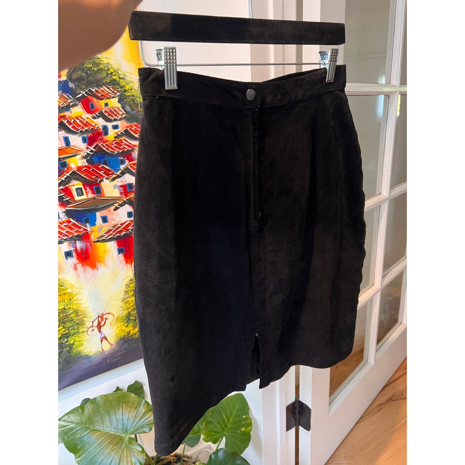 Other Vintage Winlit Short Suede Leather Skirt, Medium Size 28" / US 6 / IT 42 - 3 Thumbnail