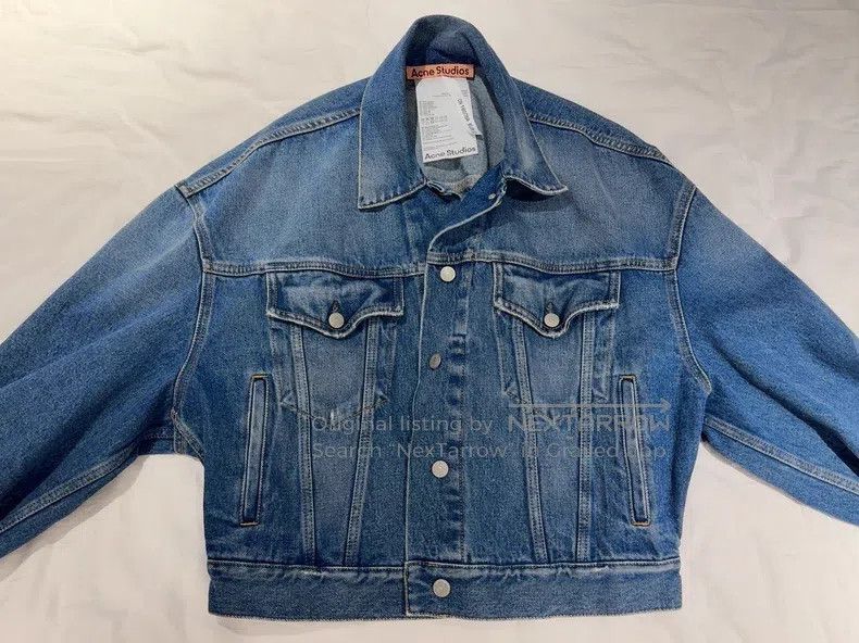 Acne Studios Acne Studios Retro Loose Fit Classic Long Sleeve Shirt Den Size 4XL / US 24-26 - 1 Thumbnail