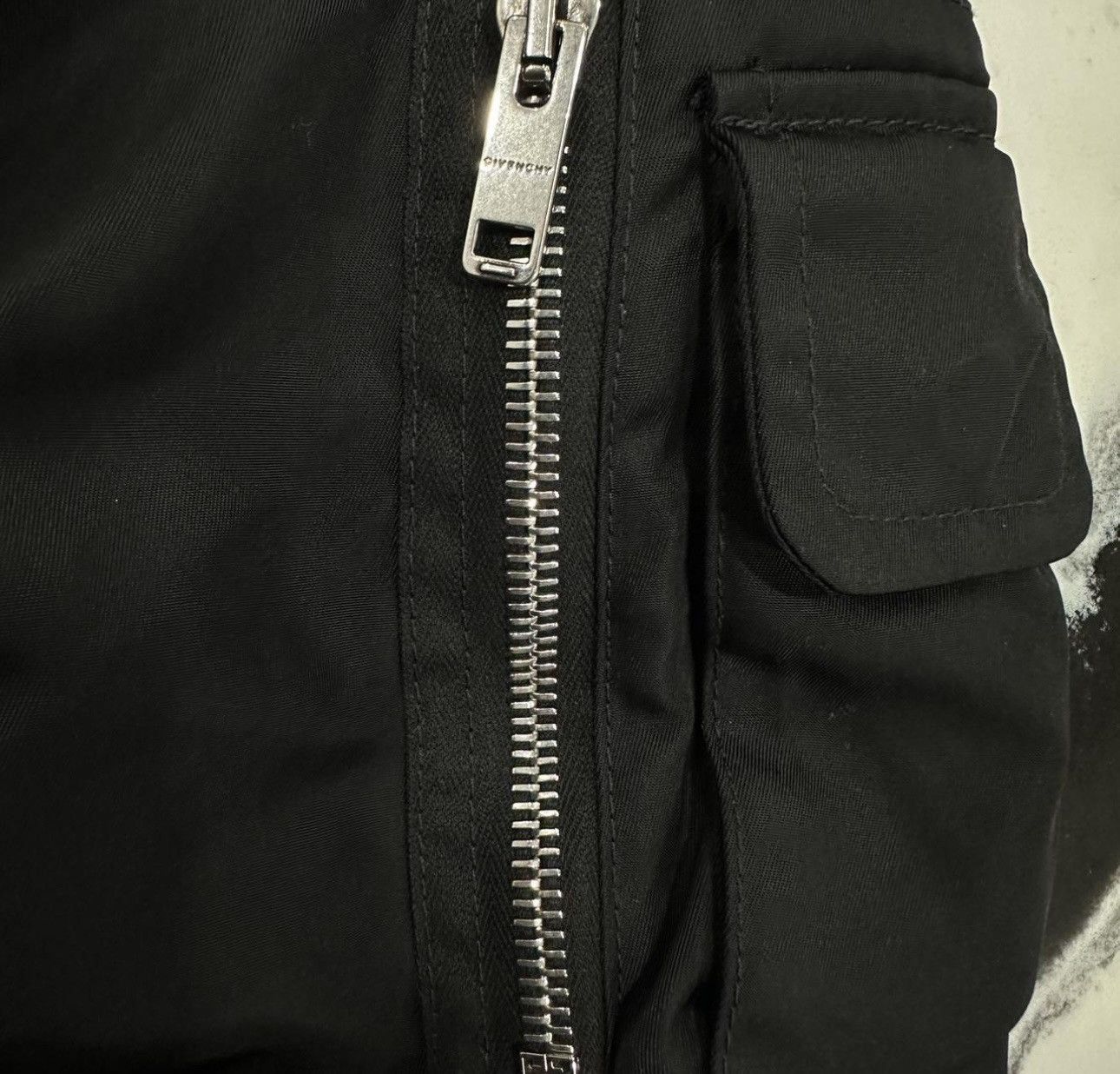 Givenchy Givenchy Black Gathered Bomber Jacket Size US M / EU 48-50 / 2 - 4 Thumbnail