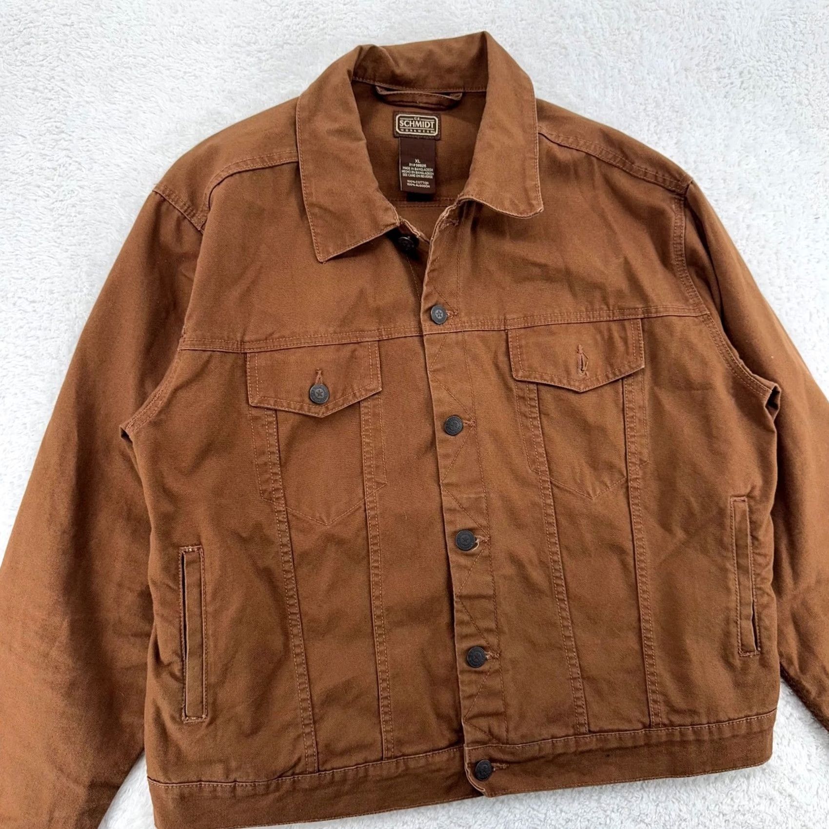 Vintage VINTAGE C.E. Schmidt WORKWEAR BROWN LIGHTWEIGHT WORK JACKET XL Shirt Size US XL / EU 56 / 4 - 3 Thumbnail