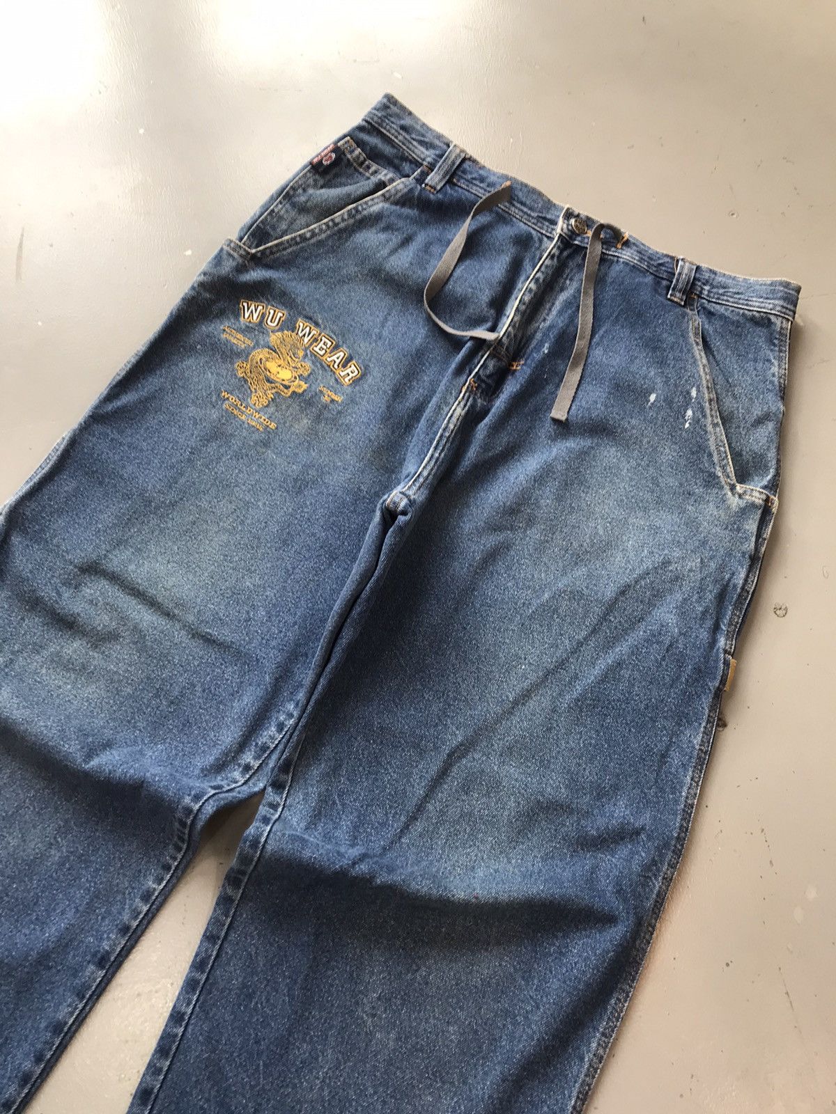 JNCO × Vintage × Wu-Tang Clan Vintage Wu wear multiple pockets loose fit cargo denim Size US 35 - 3 Thumbnail