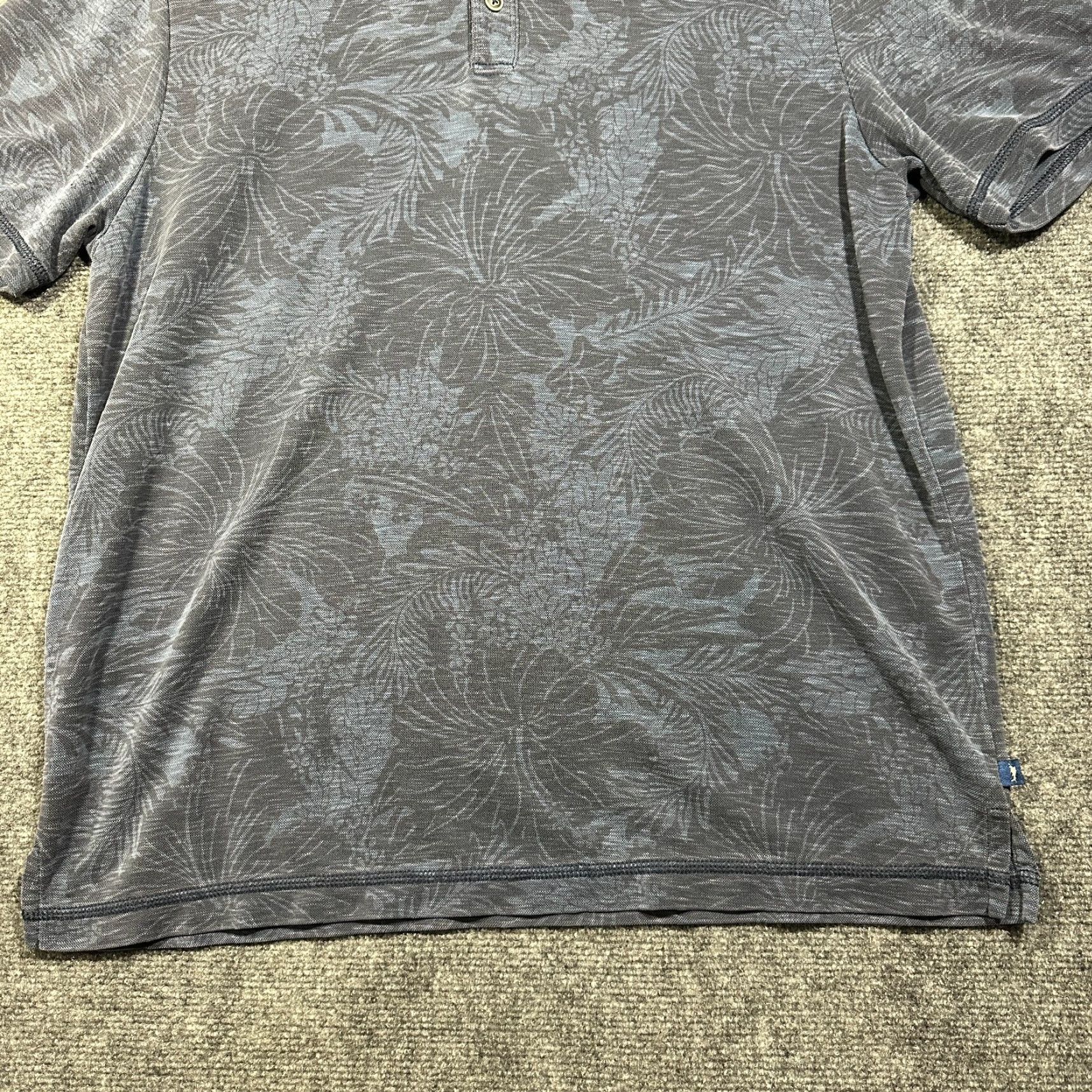 Tommy Bahama Tommy Bahama Polo Shirt Mens Large Short Sleeve Blue Tropical Print Logo Classic Modern Tropical Shirt Mens L Blue Polo Size US L / EU 52-54 / 3 - 3 Thumbnail