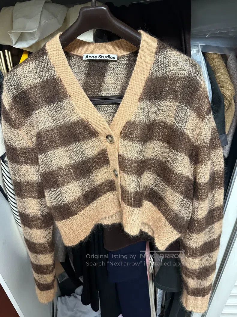 Acne Studios Acne Studios Colorblocked Striped Cardigan Size S / US 4 / IT 40 - 1 Thumbnail
