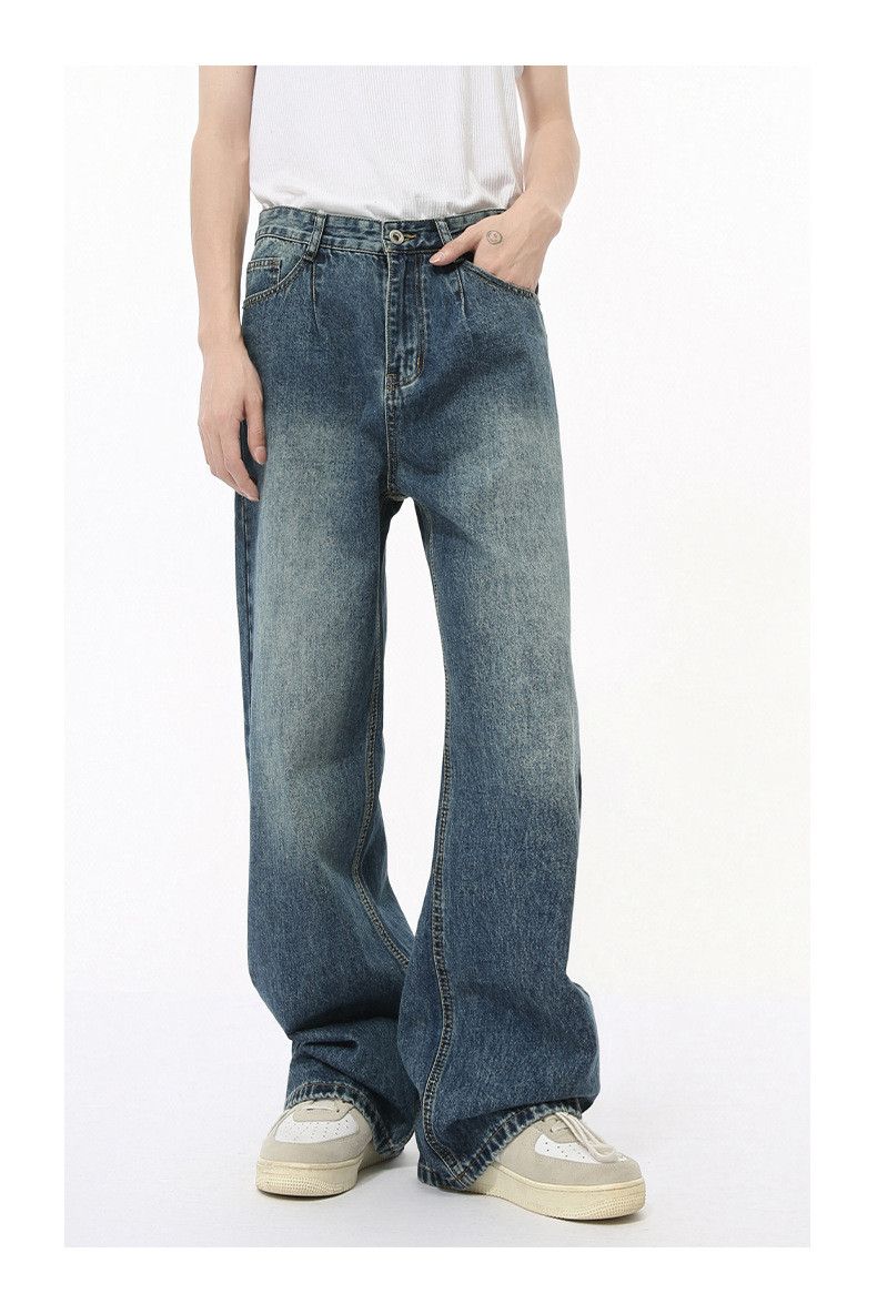 Japanese Brand × Jean Retro straight wide-leg loose high street jeans casual Size US 34 / EU 50 - 2 Thumbnail