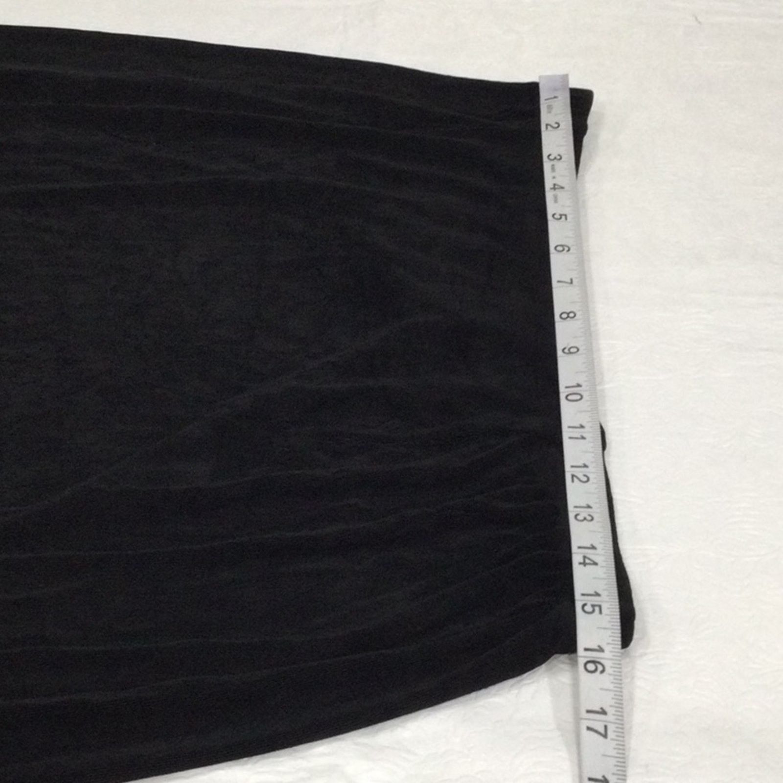 Chicos Chico's Travelers Black Elastic Waist Straight Skirt 3/XL/16 Size 38" / US 16 / IT 52 - 7 Thumbnail