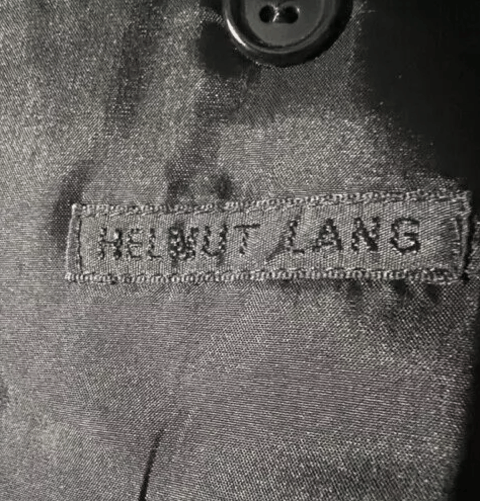 Helmut Lang Rare Vtg HELMUT LANG Archival Black Wool & Leather DB Coat Size US L / EU 52-54 / 3 - 6 Thumbnail
