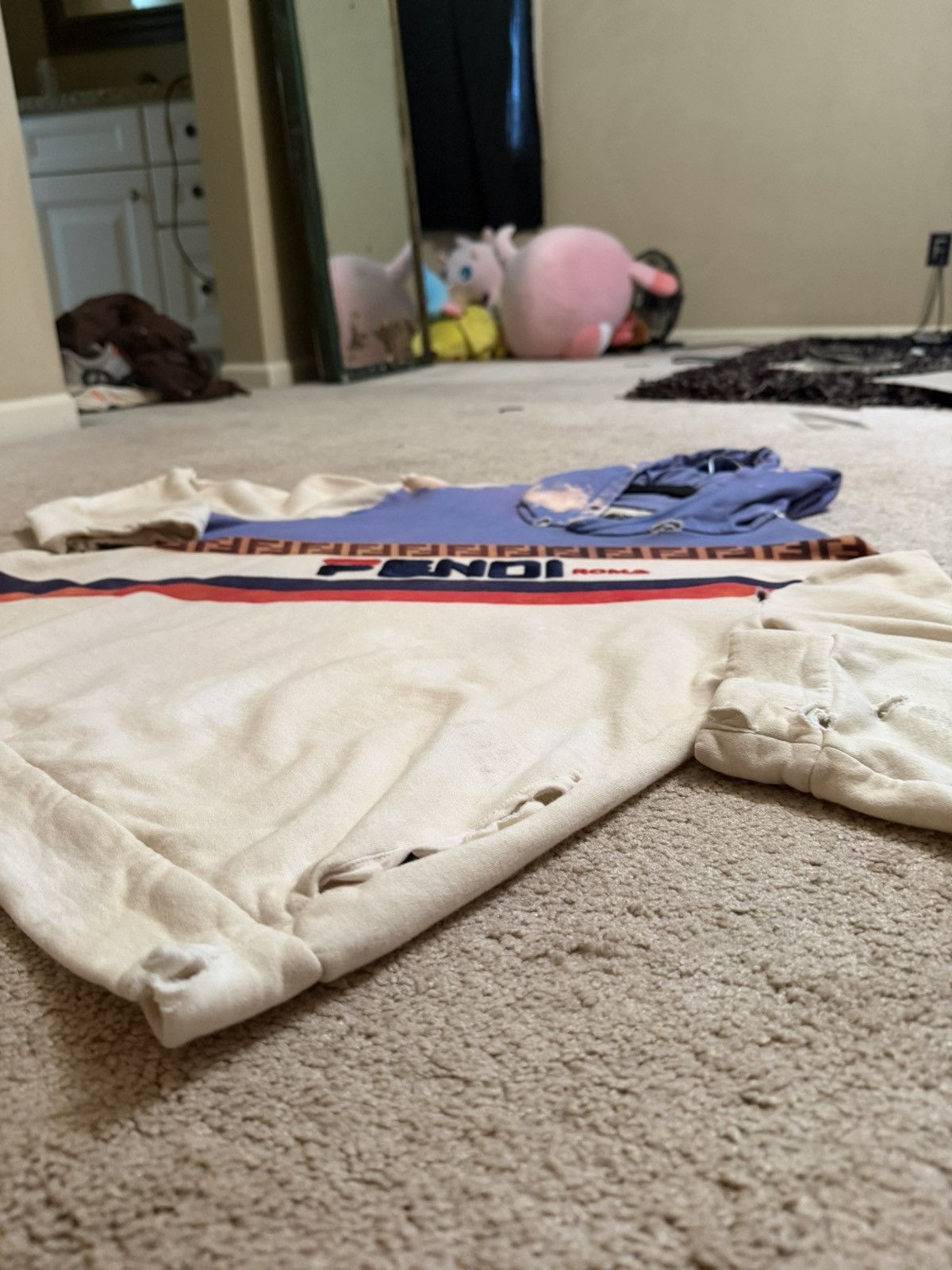 Fendi Fendi x Fila 2019 Mania Stripe Hoodie (Custom) Size XXL Size US XXL / EU 58 / 5 - 2 Thumbnail