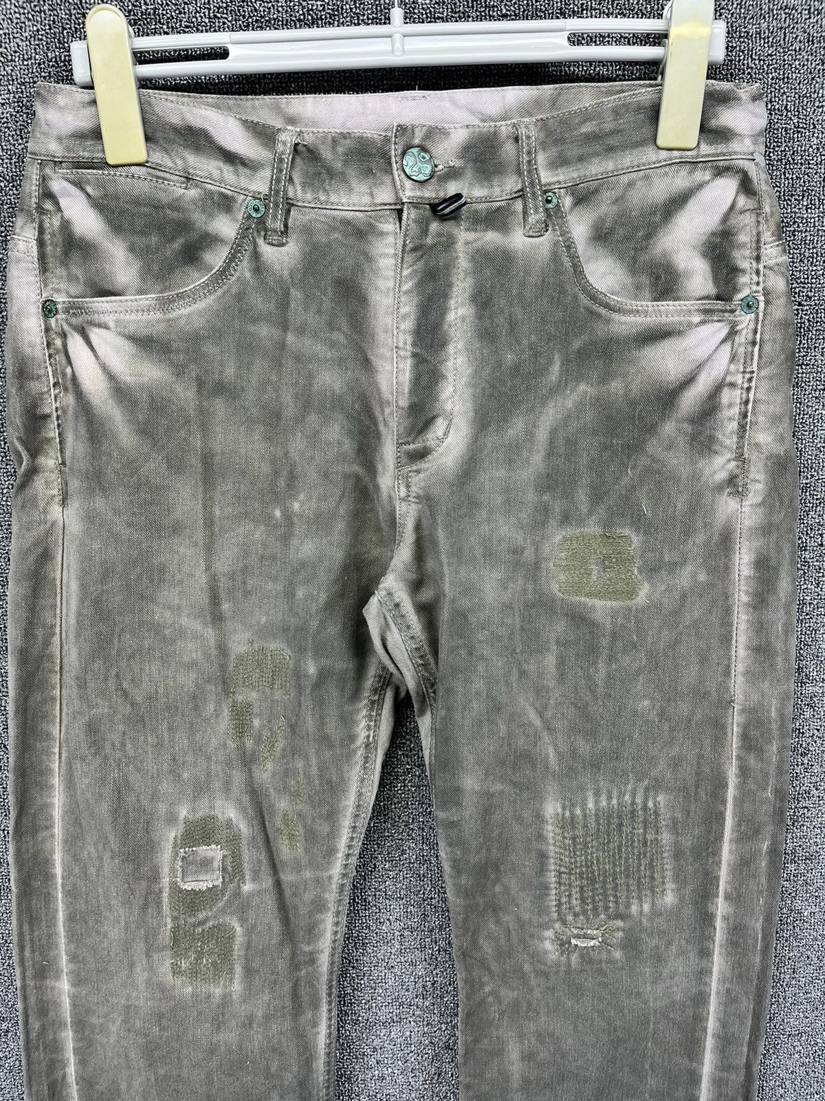Japanese Brand Vintage 291295 Homme Punk Rare Trashed Jeans Denim Pants Size US 32 / EU 48 - 7 Thumbnail