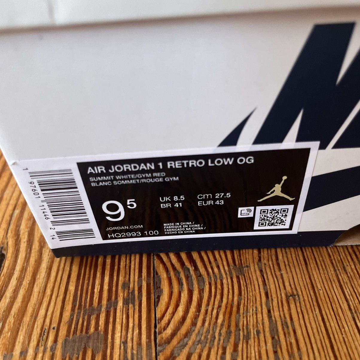 Nike New Air Jordan 1 Low OG Howard University SIZE 9.5 US MEN Size US 9.5 / EU 42-43 - 13 Thumbnail