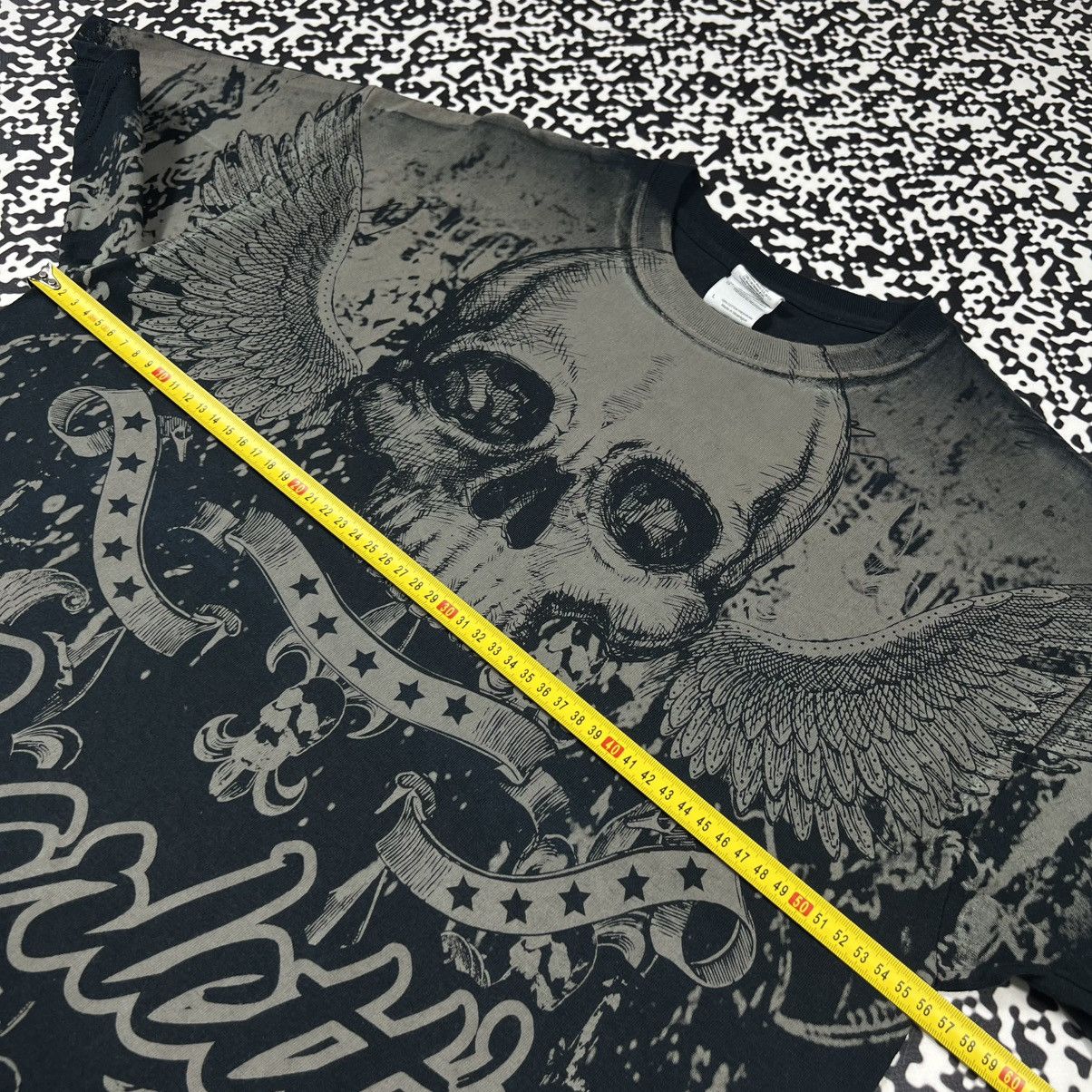Affliction Vintage Y2K Affliction Skull Japanese Style Scarletts Tshirt Size US L / EU 52-54 / 3 - 13 Thumbnail