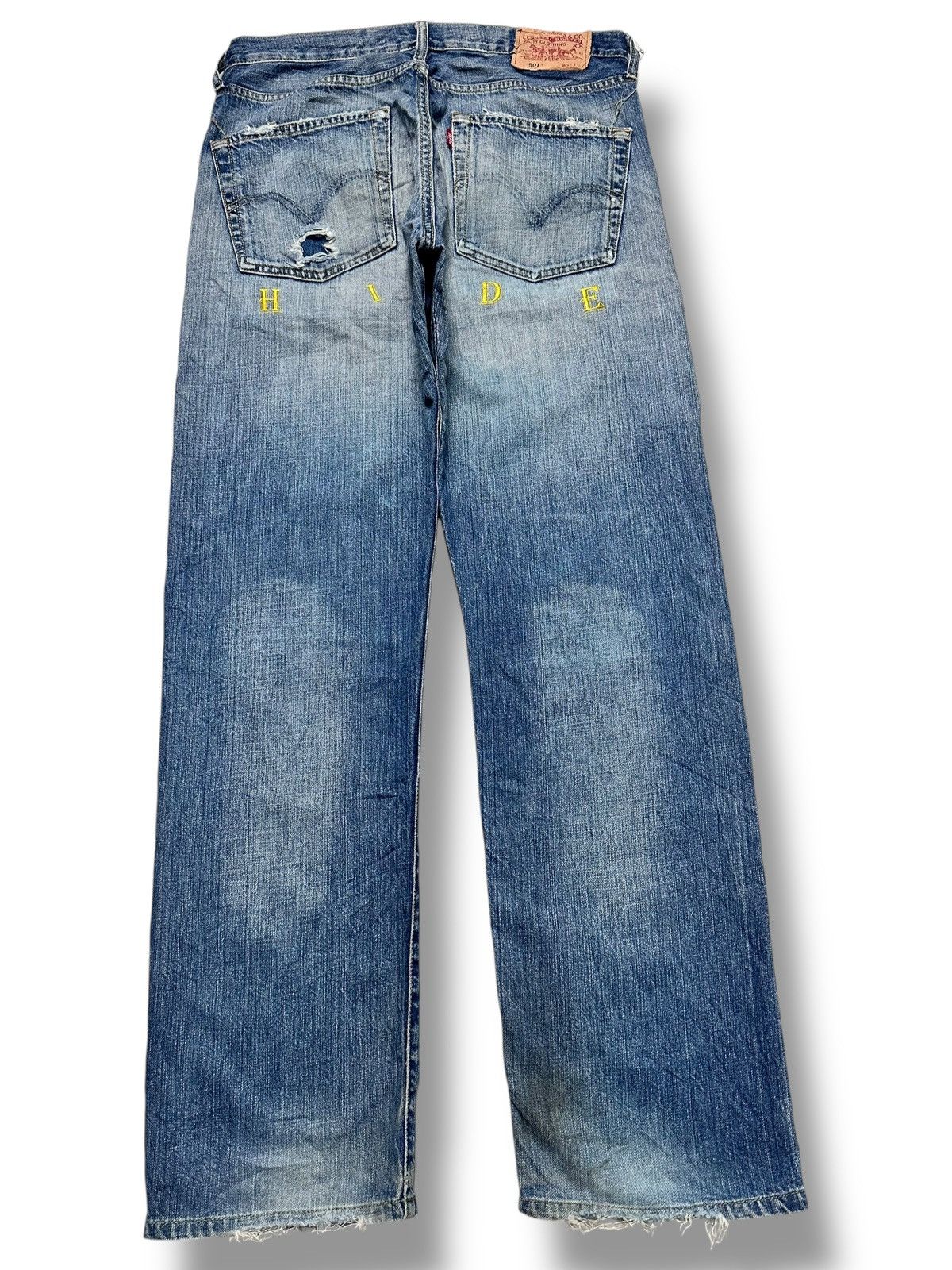 Levi's Levis 501 Vintage Distressed Straight Jean Faded Wash Size US 32 / EU 48 - 3 Thumbnail