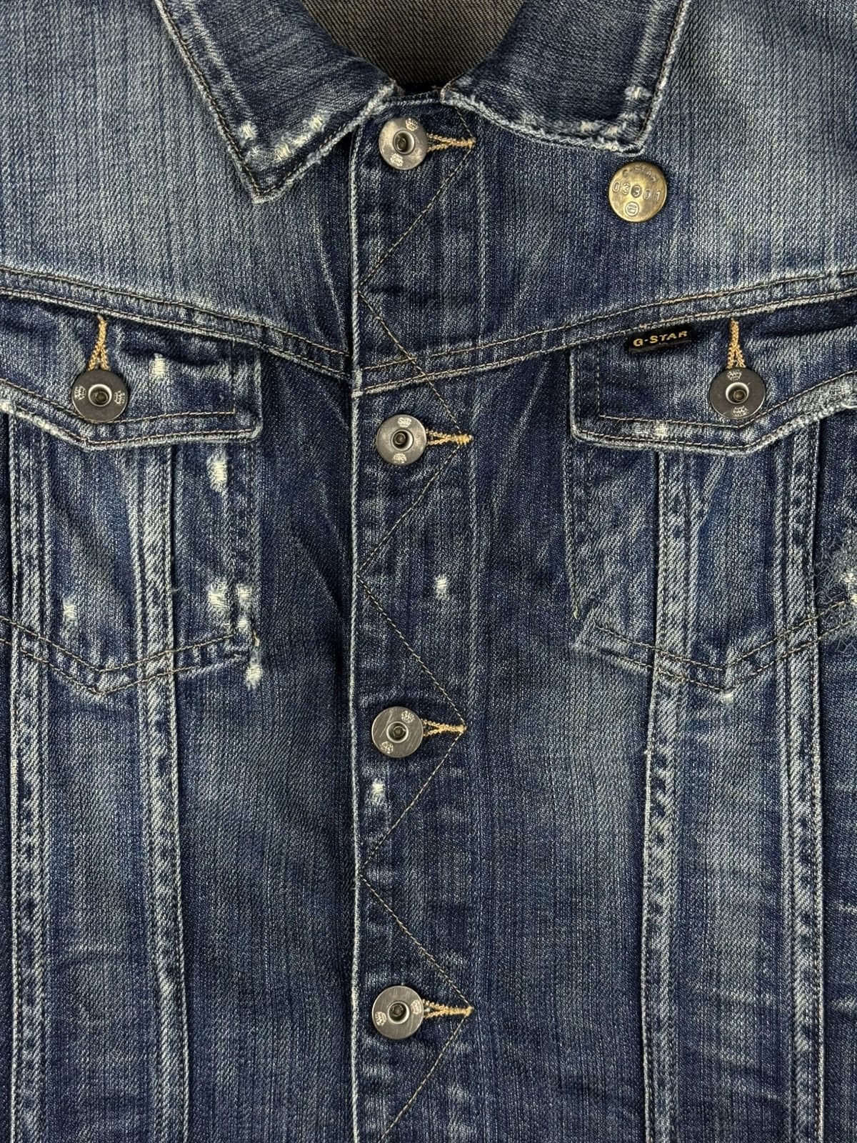 G-Star G Star Raw Ladie Slim Tailor Denim Distressed Trucker Jacket Size S / US 4 / IT 40 - 9 Thumbnail