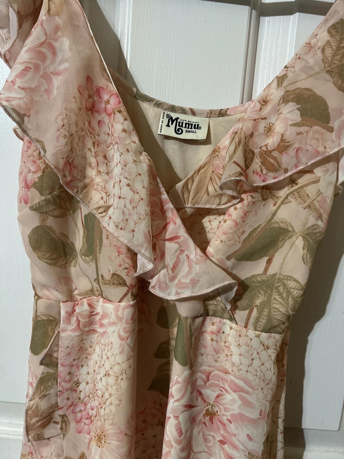 Other Show me your Mumu floral Ruffle Midi Dress Soft Pink S Size S / US 4 / IT 40 - 3 Thumbnail