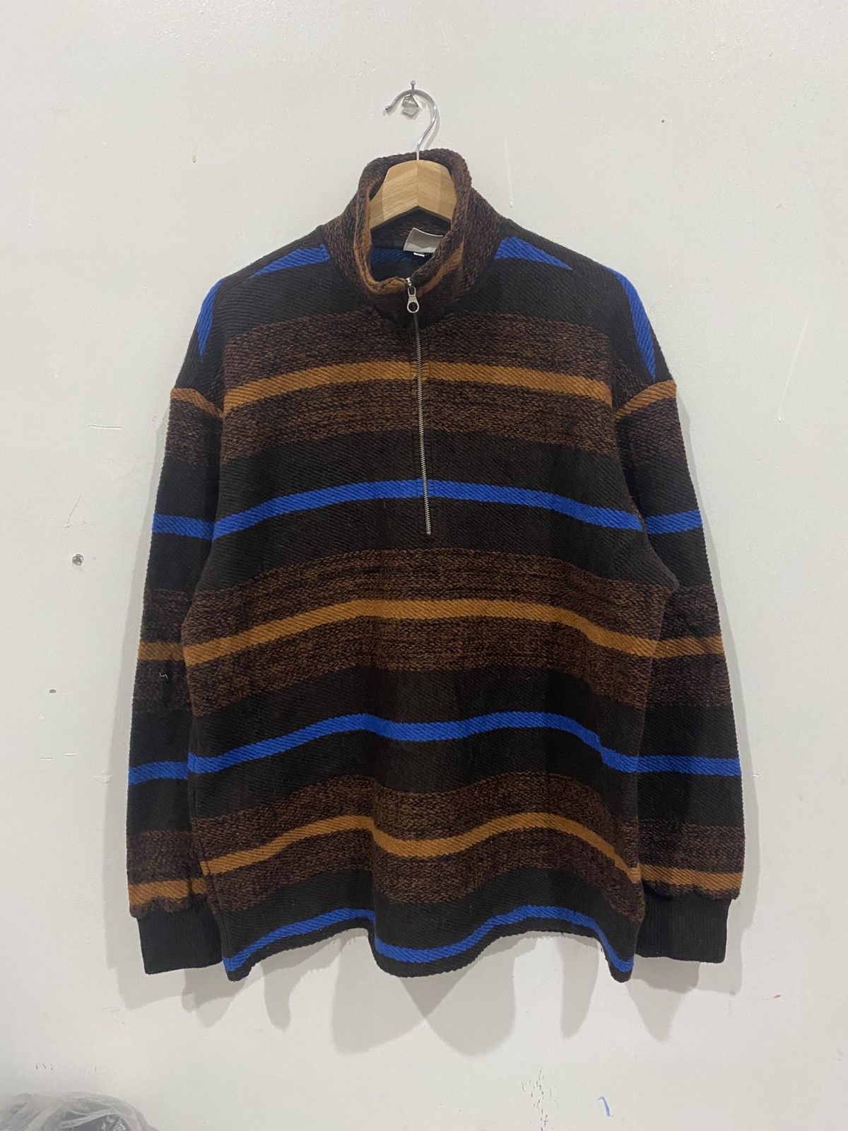 United Colors Of Benetton United Colour Of Benetton Sweater Half Zipper Jacket Size US L / EU 52-54 / 3 - 1 Thumbnail