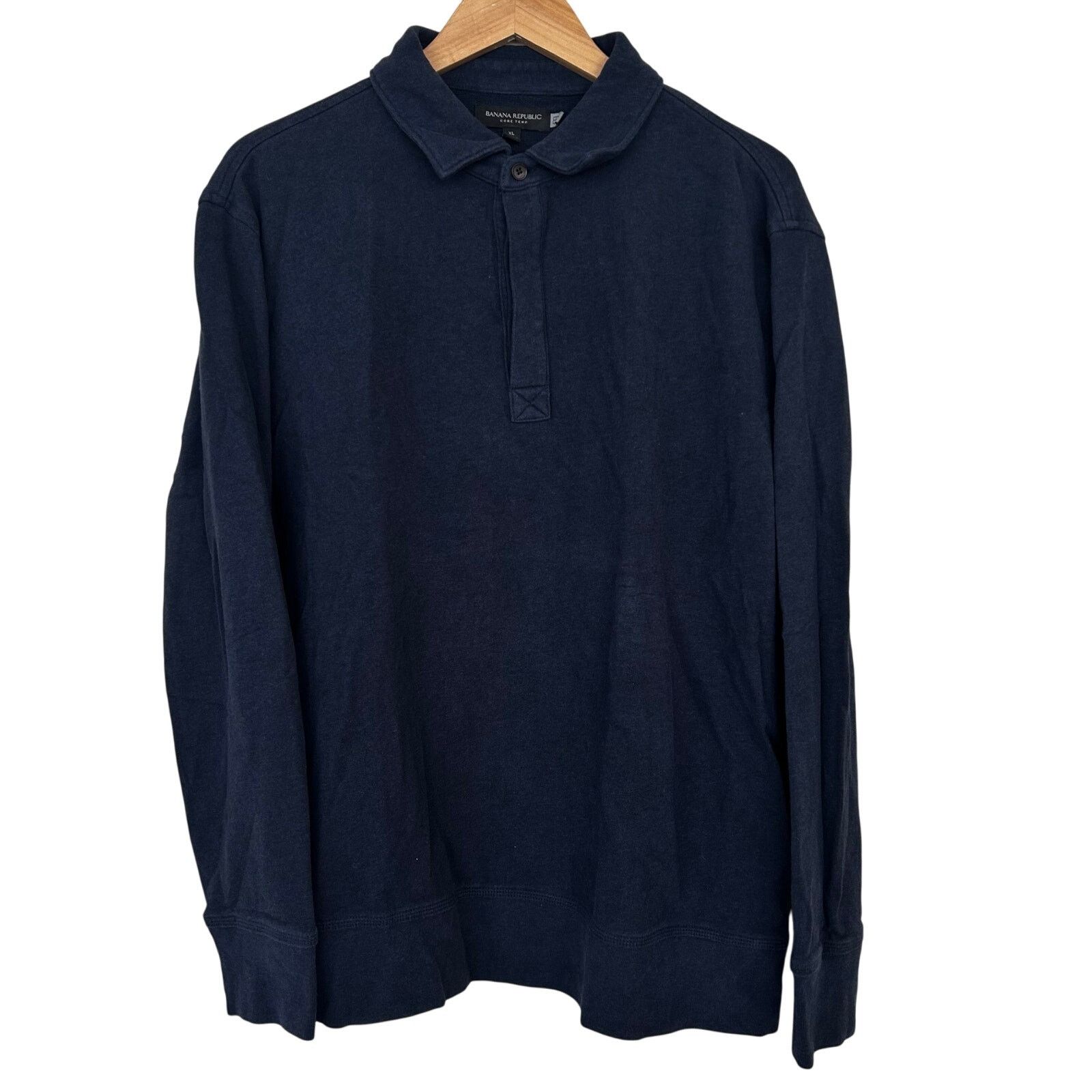 Banana Republic Banana Republic Navy Blue Core Temp Long Sleeve Polo Sz XL Size US XL / EU 56 / 4 - 1 Thumbnail