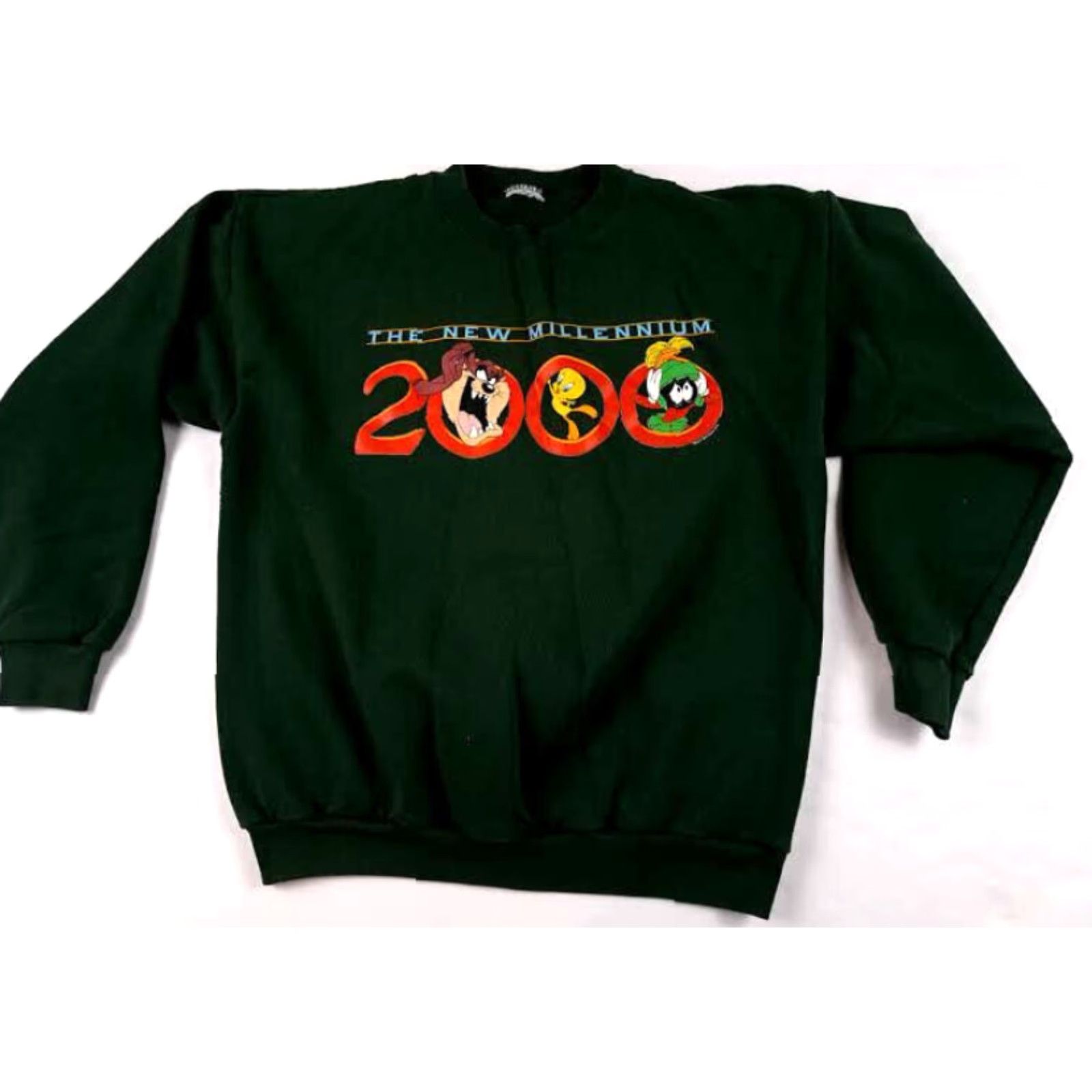 Disney Disney Sweatshirt Mens Medium Green 2000 1999 New Millennium Pullover All Seasons Sweatshirt M Green Disney Mens Pullover 24in long 22in pit to pit Size US M / EU 48-50 / 2 - 2 Thumbnail
