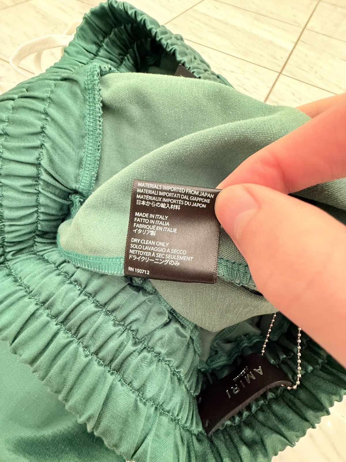 Amiri Amiri MA Logo Track Pants Satin Green M Size US 32 / EU 48 - 5 Thumbnail