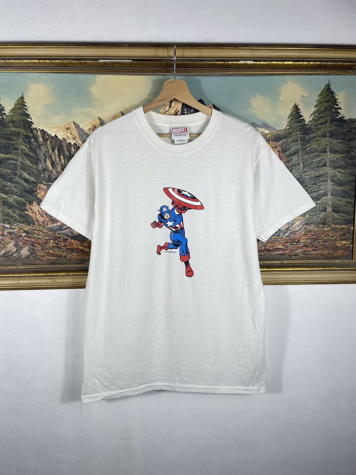 Marvel Comics × Vintage 🇺🇸 Vintage 2002 Capitan America Marvel Comics t-shirt tee Y2K Size US M / EU 48-50 / 2 - 1 Thumbnail