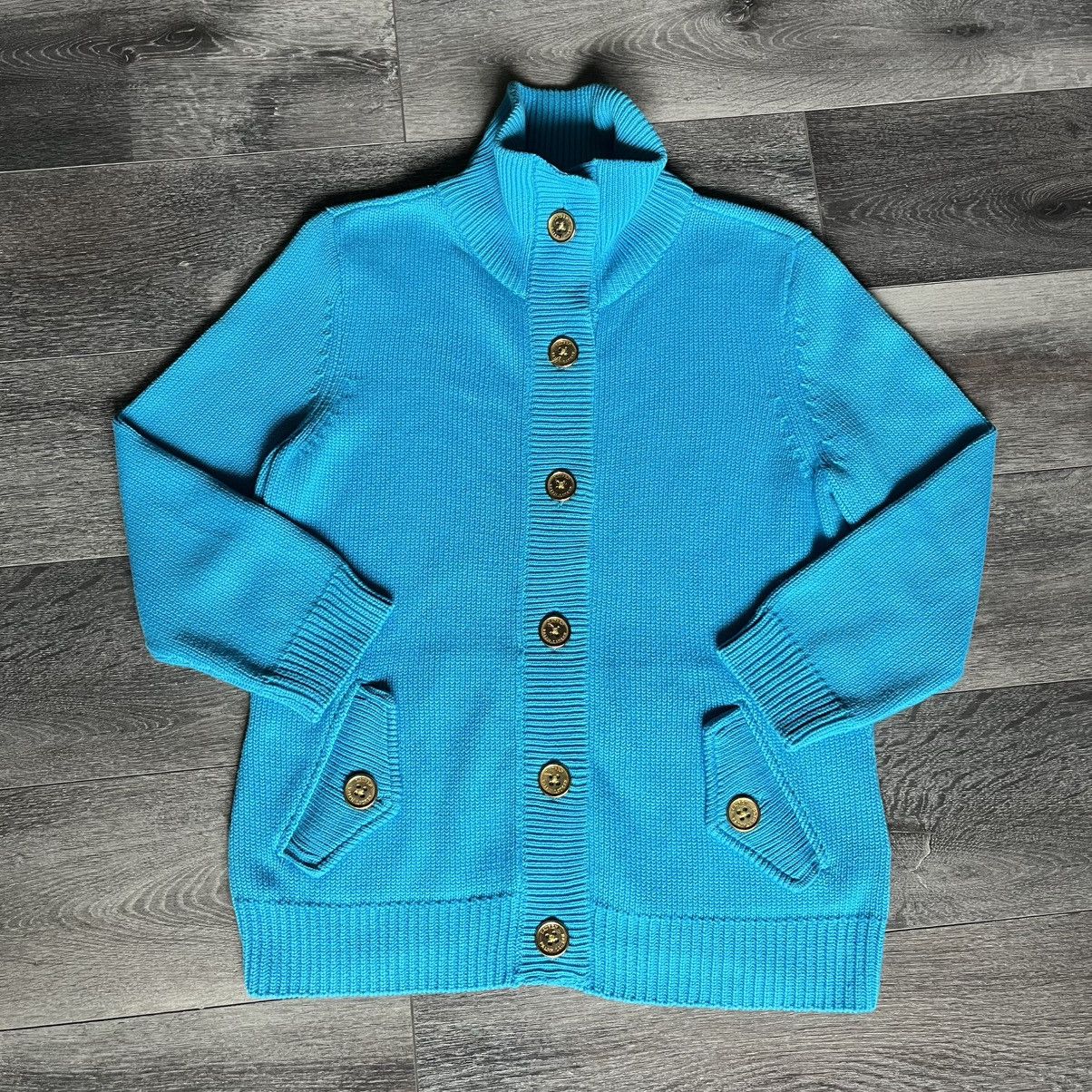 Lauren Ralph Lauren Vintage Polo Ralph Lauren Knit Turtleneck Cardigan Sweater Size L / US 10 / IT 46 - 1 Thumbnail