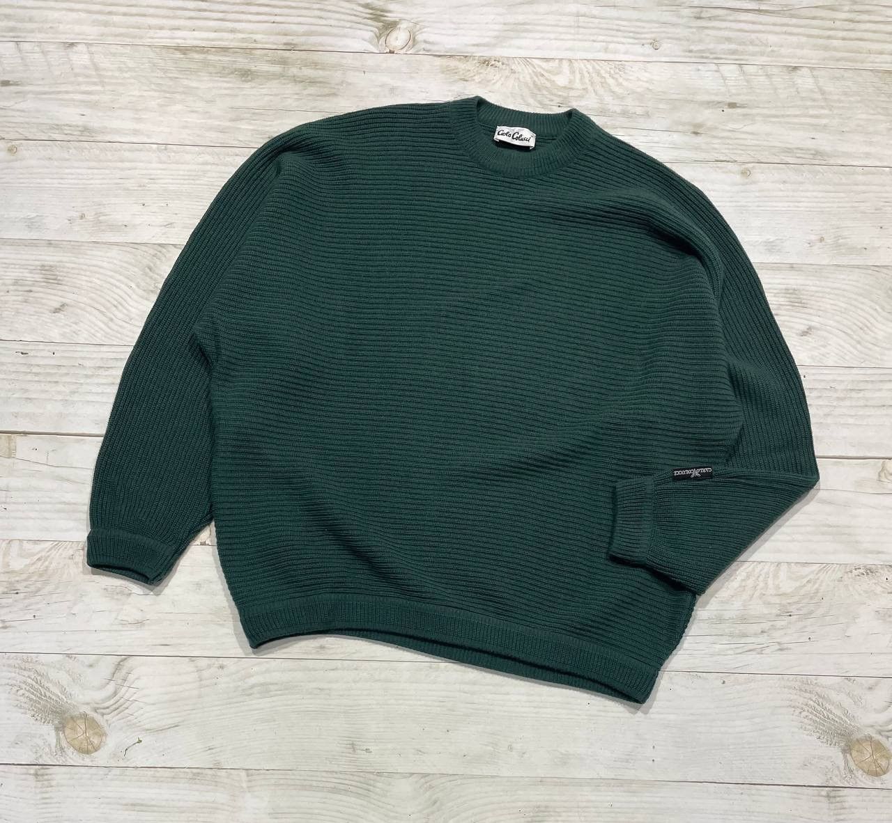 Vintage Carlo Colucci Cable Knit Sweater Wool Y2K Basic