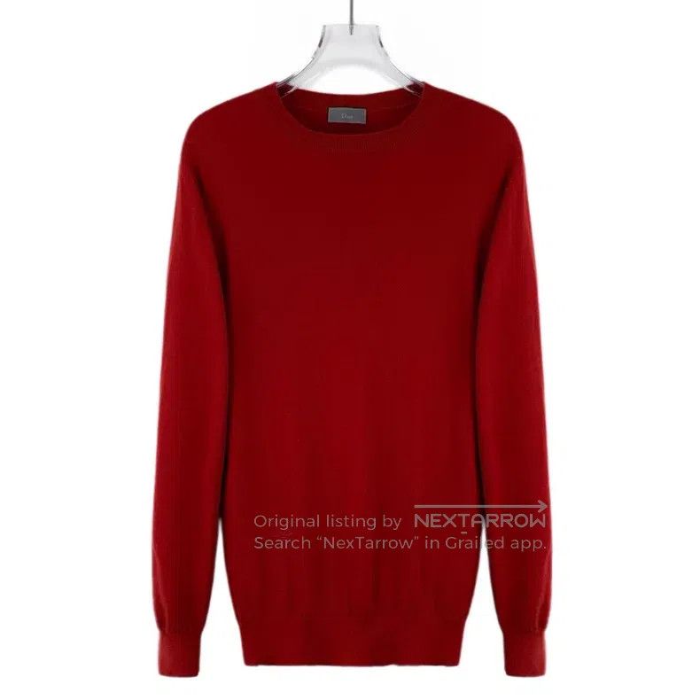 Dior Dior Red bee embroidery wool round-neck long-sleeved knitw Size US S / EU 44-46 / 1 - 1 Thumbnail