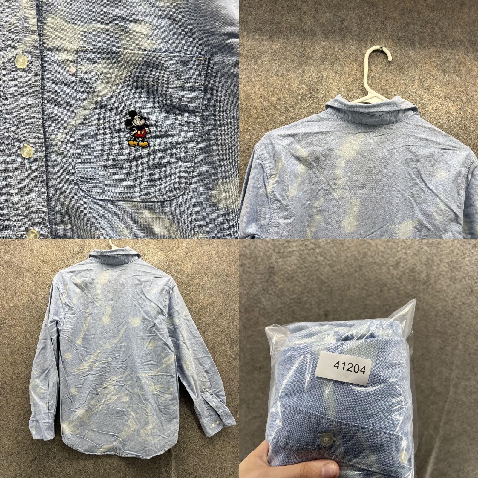 Disney VINTAGE Disney Shirt Womens Medium Blue Mickey Mouse Denim Long Sleeve Button Front Size M / US 6-8 / IT 42-44 - 8 Thumbnail