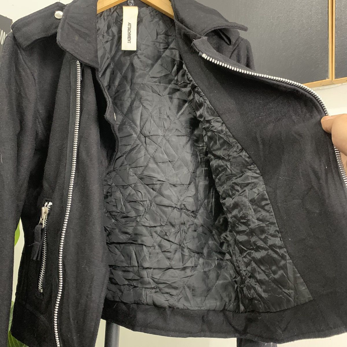 Attachment × Japanese Brand × Kazuyuki Kumagai Attachment Attachment Bikers Wool Jacket Japan Ramones Style Size US M / EU 48-50 / 2 - 10 Thumbnail