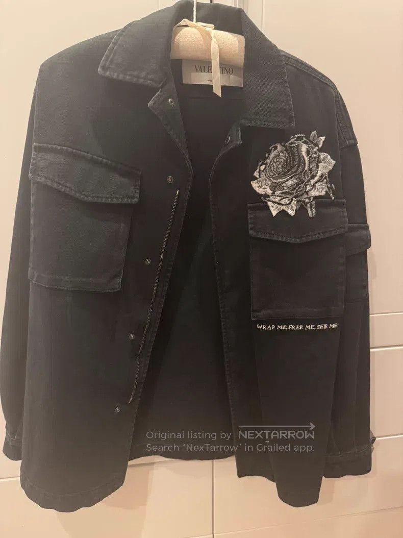Valentino Valentino Denim embroidered jacket Size S / US 4 / IT 40 - 1 Thumbnail