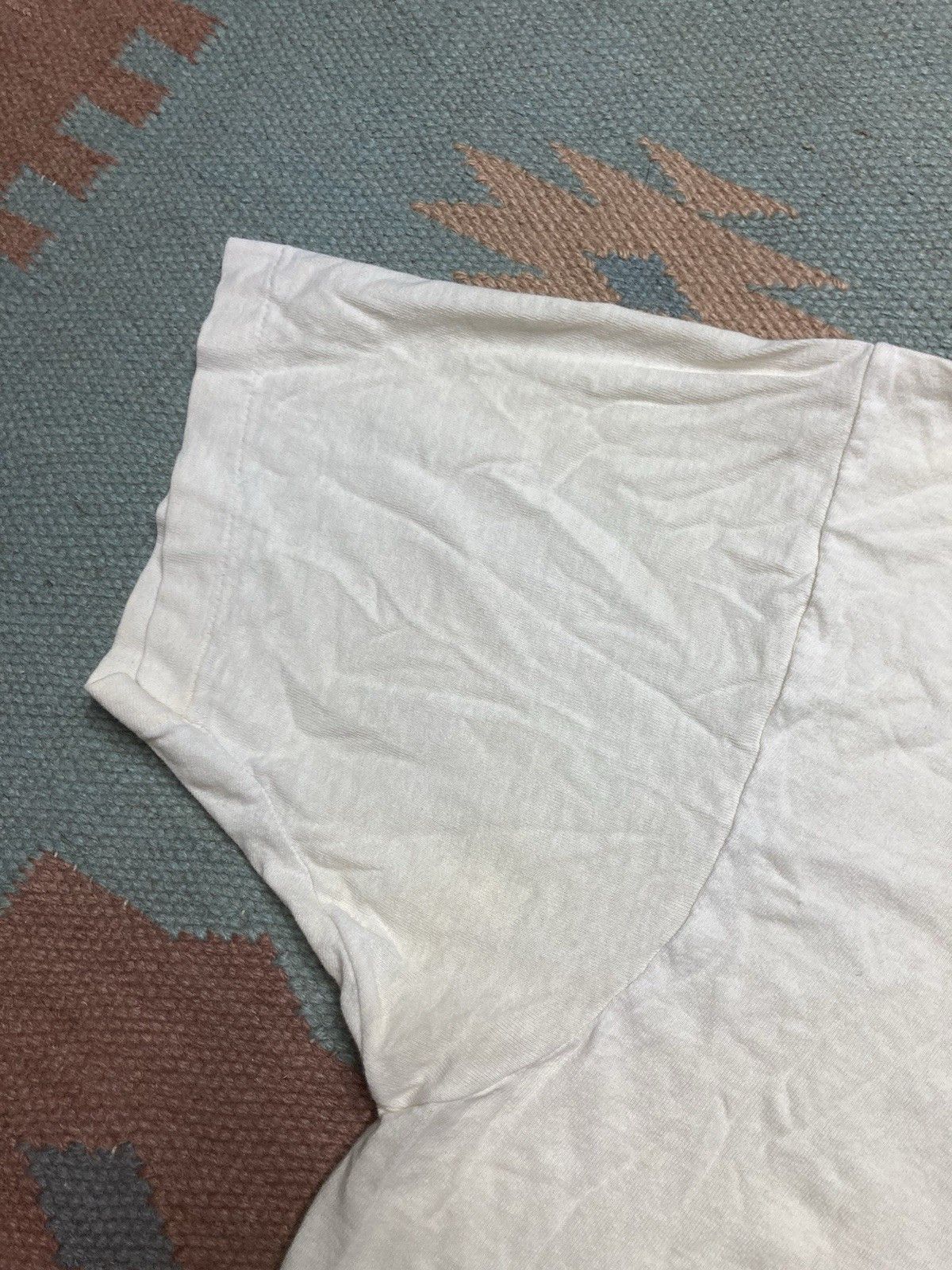 Vintage VTG blank white t shirt Hanes soft cotton single stitch L Size US L / EU 52-54 / 3 - 3 Thumbnail