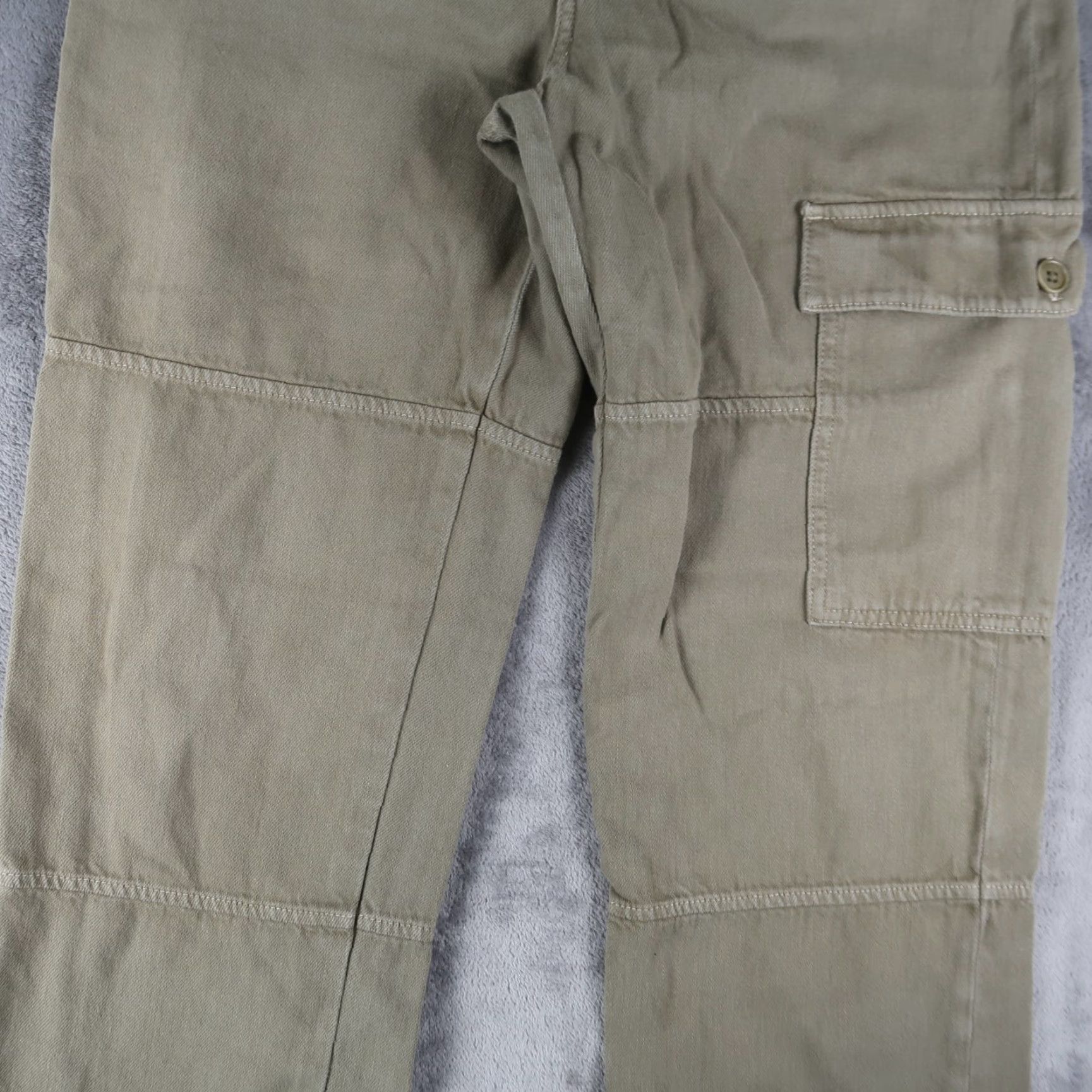 Reformation Reformation Womens Bailey High Rise Utility Cargo Pants Cotton Army Green Size 27" / US 4 / IT 40 - 5 Thumbnail