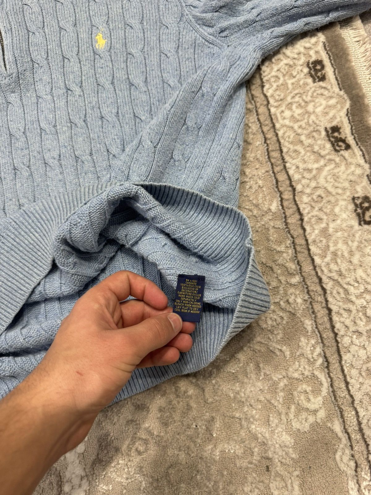 Polo Ralph Lauren Vintage 90S 1/3 Polo Ralph Lauren PRL Zip Knited Sweater Size US L / EU 52-54 / 3 - 8 Thumbnail