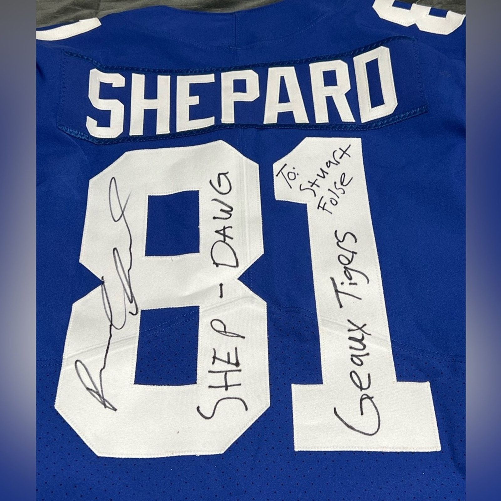 Nike Russell Shepard Game Used Worn Jersey GIANTS WR SIGNED RARE Size US M / EU 48-50 / 2 - 2 Thumbnail