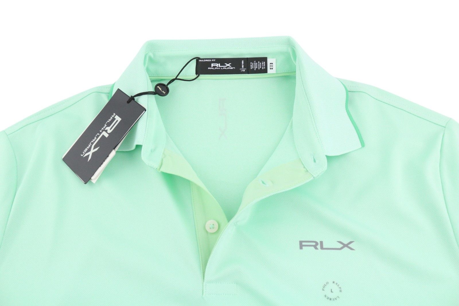 RLX Ralph Lauren GOLF L Green Polo Logo Tee 84565 Size US L / EU 52-54 / 3 - 4 Thumbnail